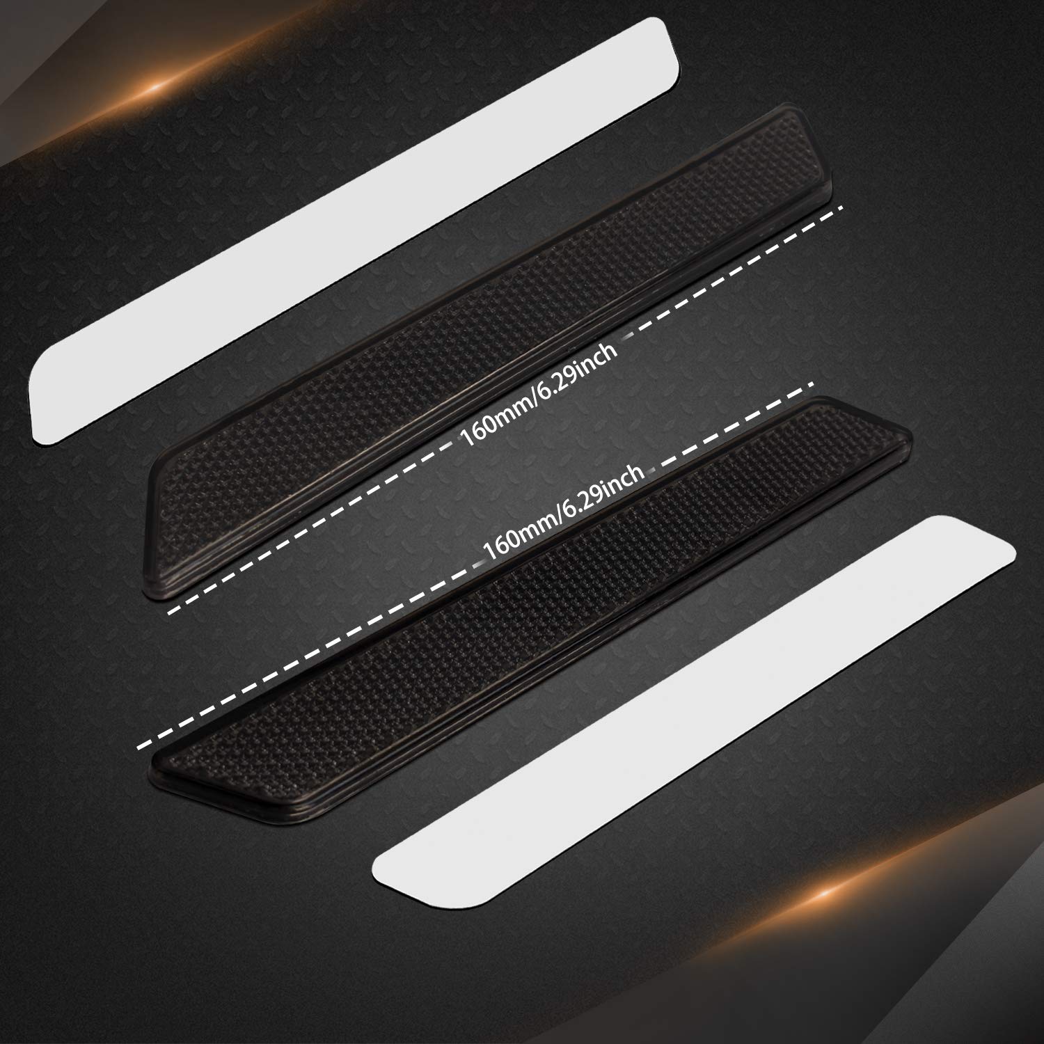 Nthreeauto Black Saddle Bag Reflector Inserts Latch Covers Compatible With 2014-2020 Harley Touring Model,Flt, Flht Road King,Road Glide,Street Glide