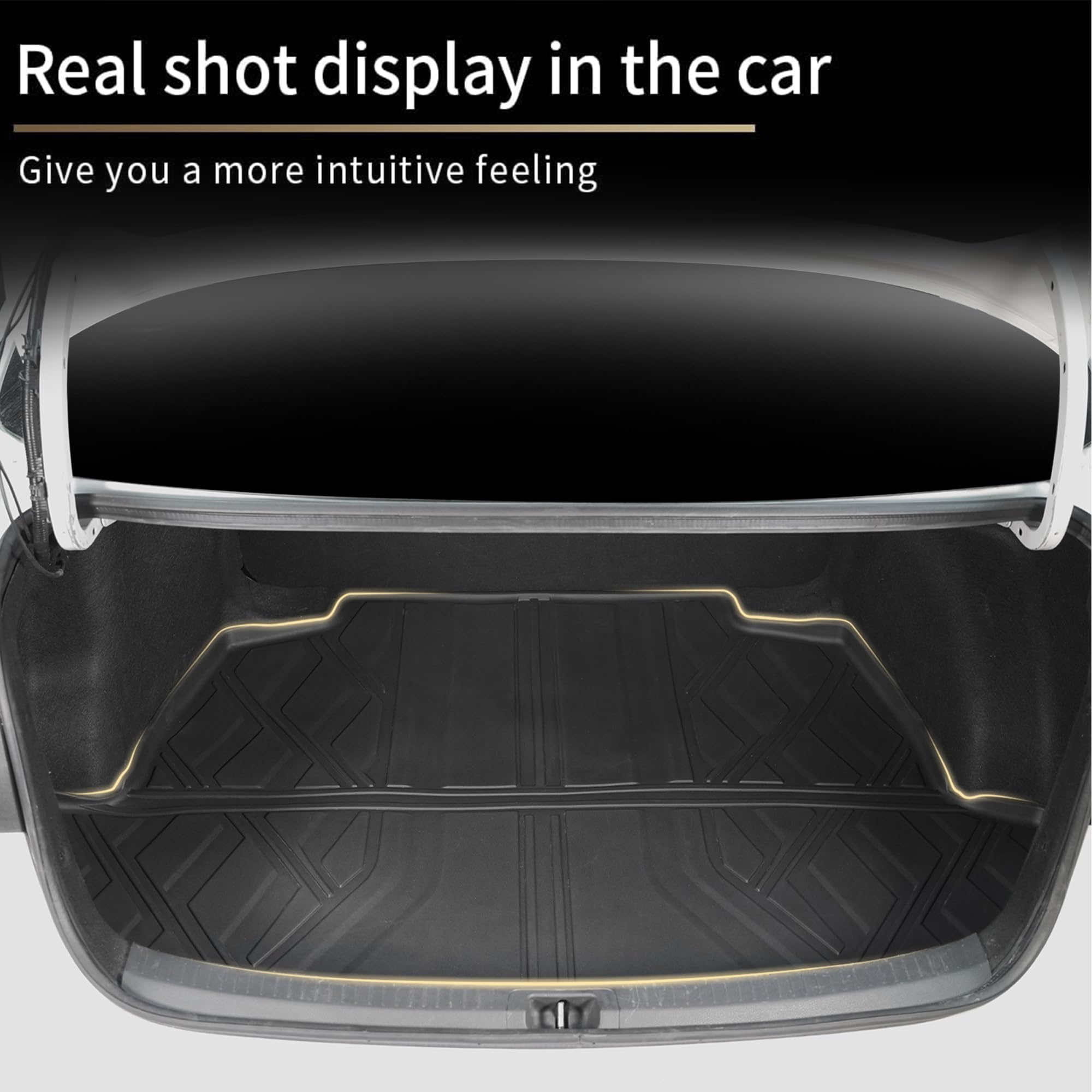 Aomsazto 2025 Cargo Mat: All Weather Cargo Liner Compatible With Toyota Rav4 (Include Hybrid) 2019-2025 Waterproof Trunk Mat Tpe