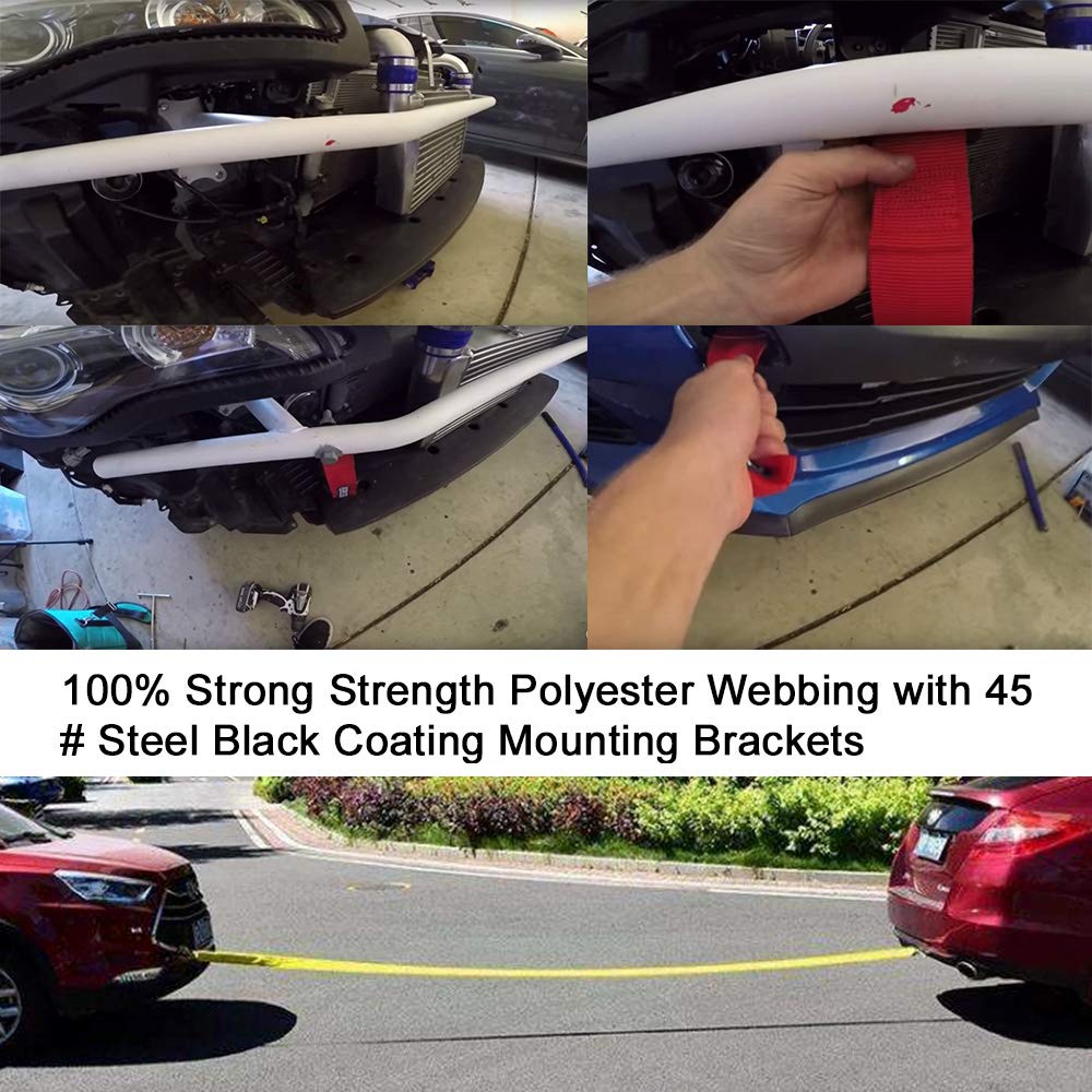 Rastp High Strength Racing Tow Strap (Red)