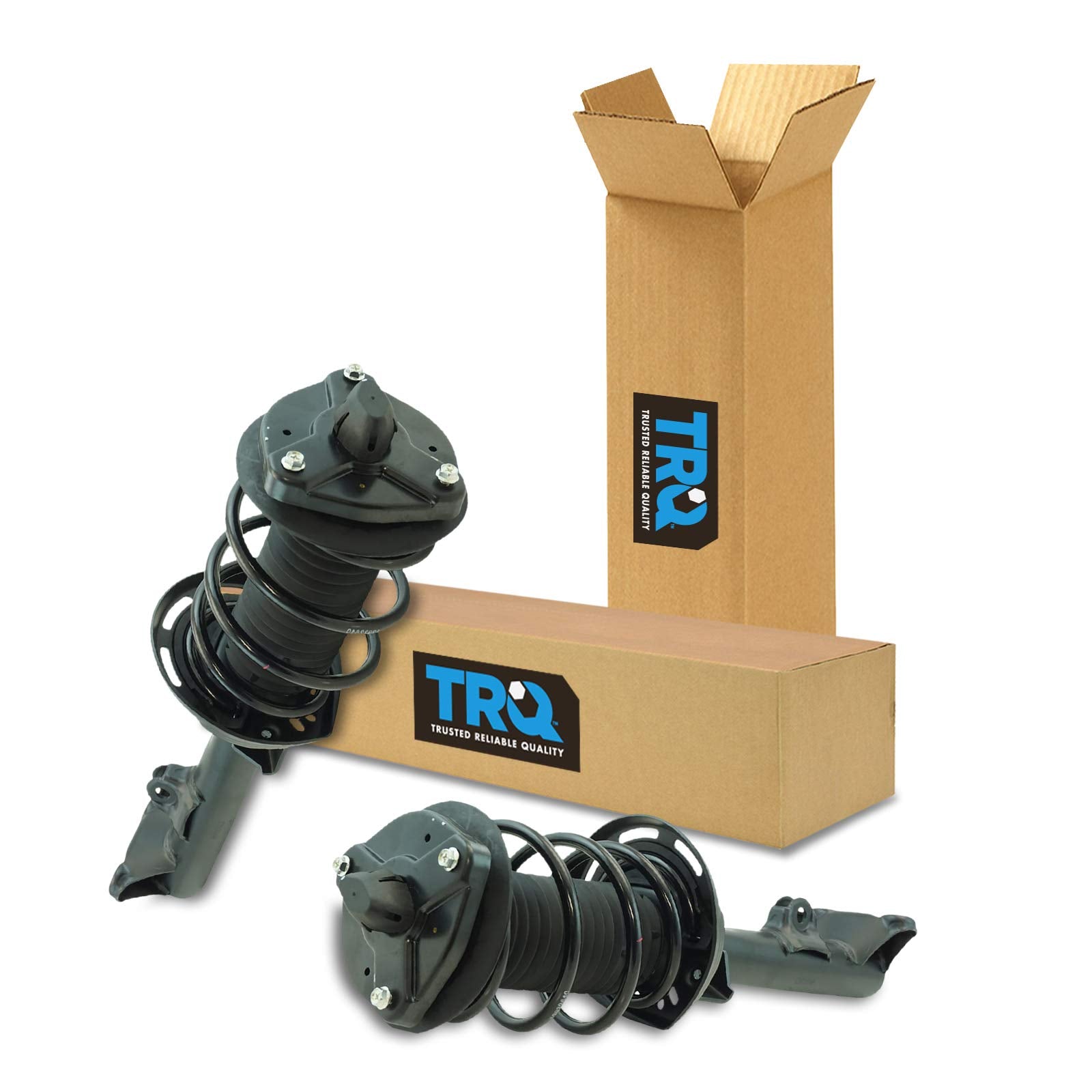 Trq Front Strut & Coil Spring Assembly Set Driver & Passenger Sides Compatible With 12-13 Mercedes-Benz C250 08-11 C300 08-14 C3