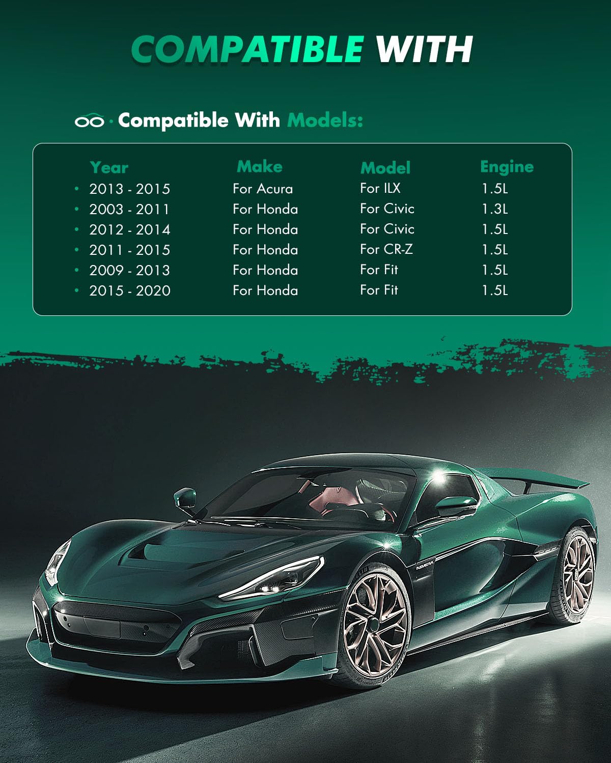 Scitoo D621 Semi-Metal Brake Pads Kits Front Replacement For Acura Rsx 2002-2006,For Honda Civic 1993-1995 2004-2005,For Honda C