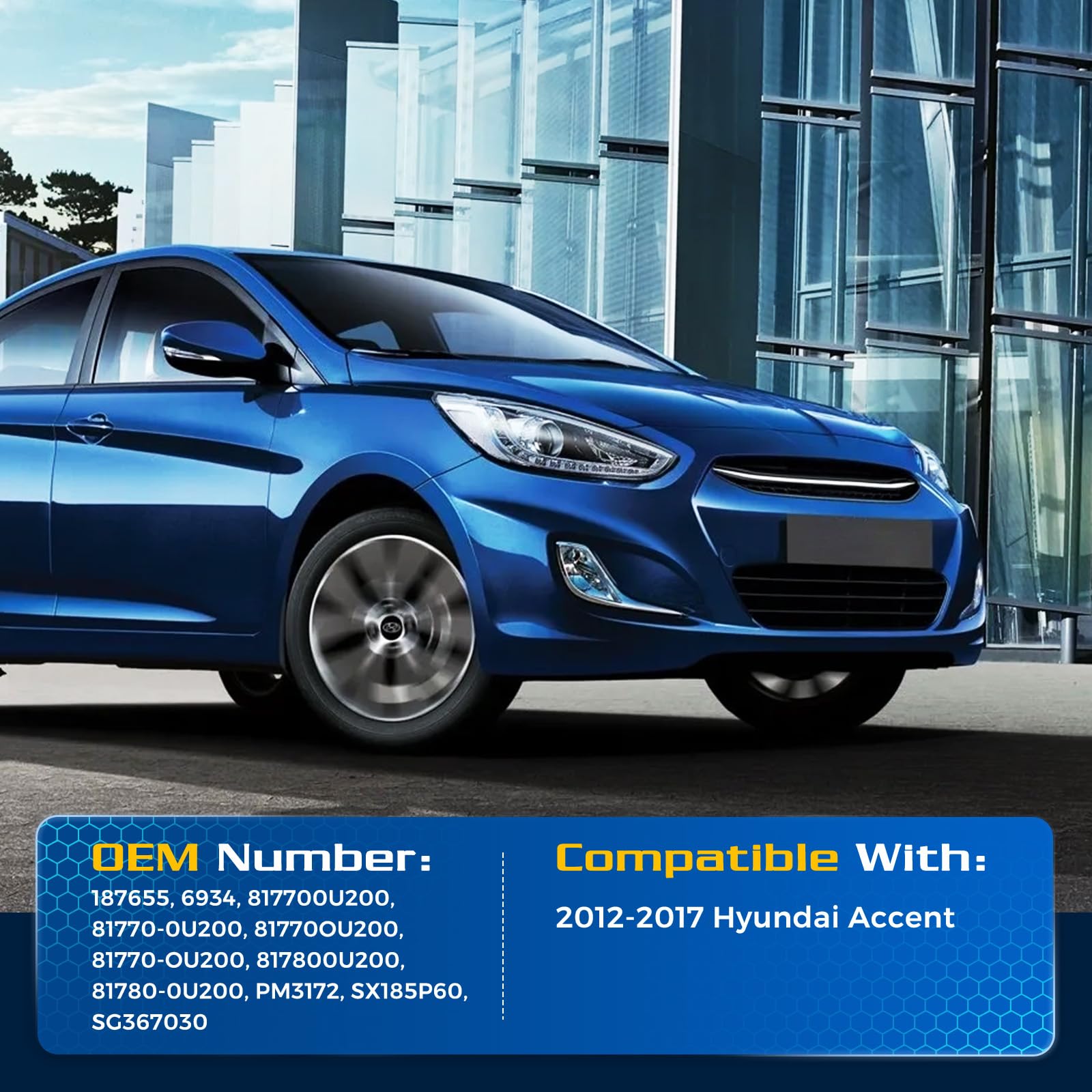 Arana Liftgate Struts For Hyundai Accent 2012-2017, Rear Hatch Lift Support Tailgate Shocks Fits 2012-2017 Hyundai Accent Base/G