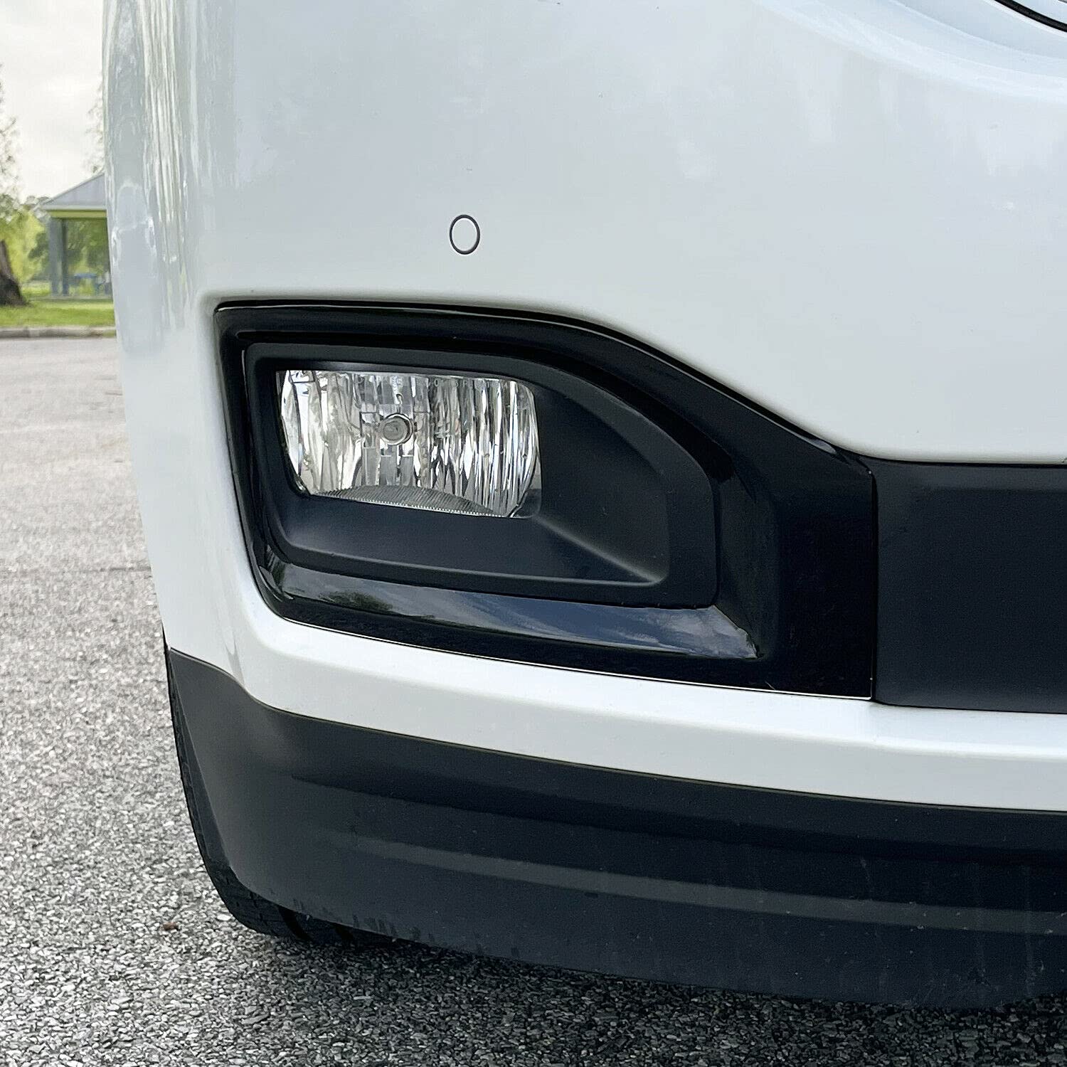 Slickmod Chrome Delete Blackout Vinyl Overlay For 2015-2020 Gmc Yukon Front Grill And Fog Light Trim (3. Foglight Trim Only, Gloss Black)