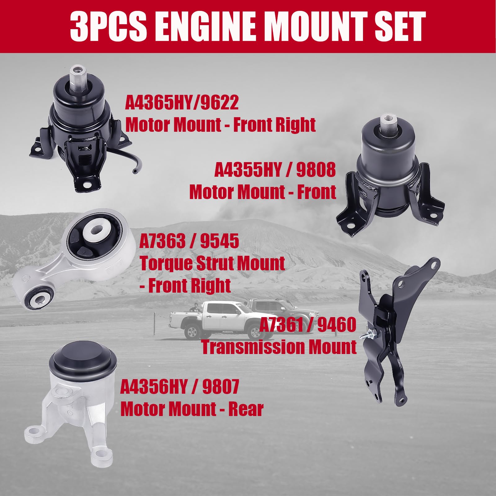Engine Motor Mount Compatible With Fits For 2007-2012 Nissan Altima 3.5L Automatic Cvt Trans & 2009-2014 Nissan Maxima 3.5L A435