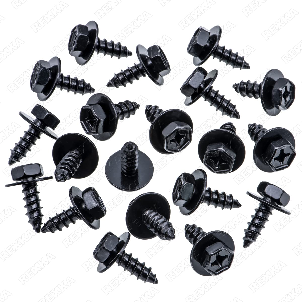 Rexka 20Pcs Fender Liner Screw Bolt For Toyota Lexus 90159-60498 Tacoma,Tundra,Highlander, Rav4, Es,Gs,Is,Ls,Rx
