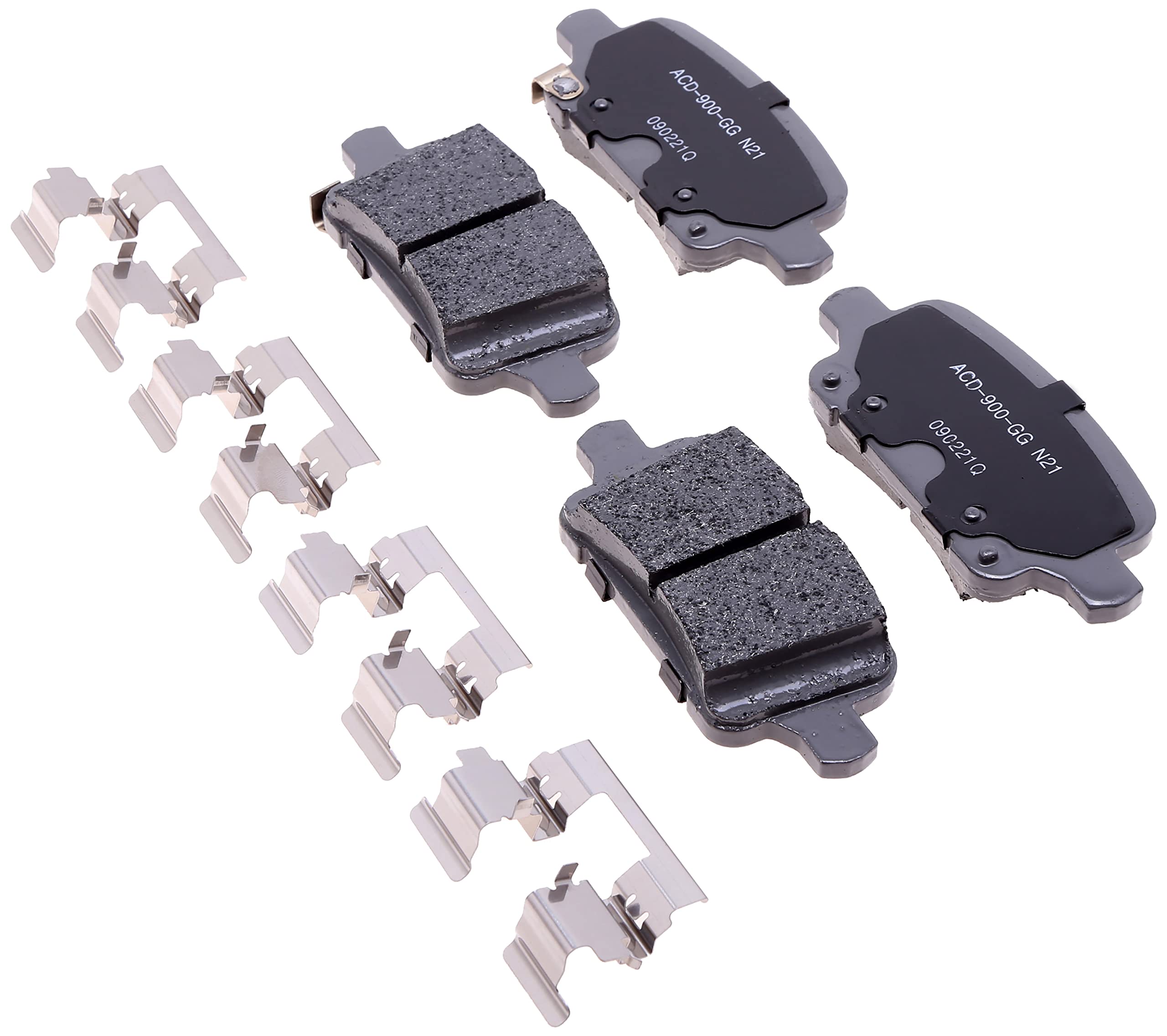 ACDelco Silver 14D1915CHF1 Ceramic Rear Disc Brake Pad Set with Clips