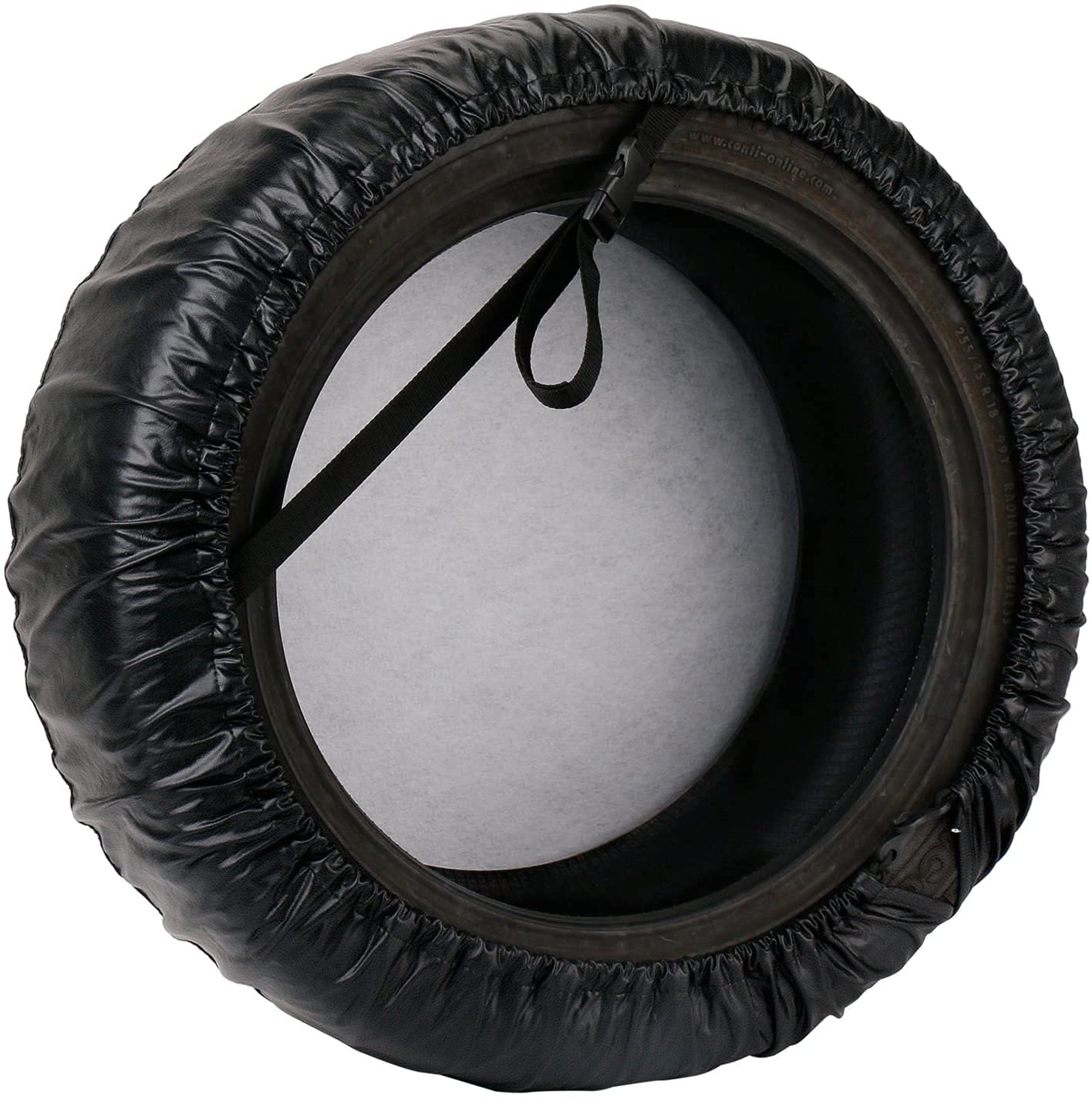 Leader Accessories Universal Spare Tire Cover With Buckle Strap Waterproof For Jeep, Trailer, Rv, Truck And All Car Wheel (Black