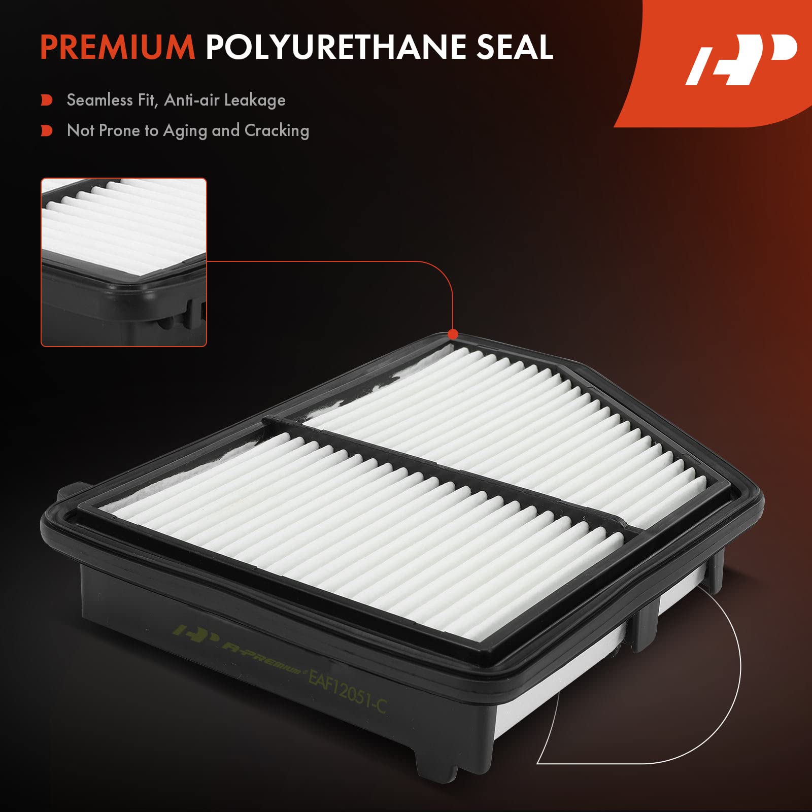 A-Premium Engine Air Filter for Honda Civic (2016-2023) & HR-V (2023) - L4 2.0L Naturally Aspirated - Replaces 17220-