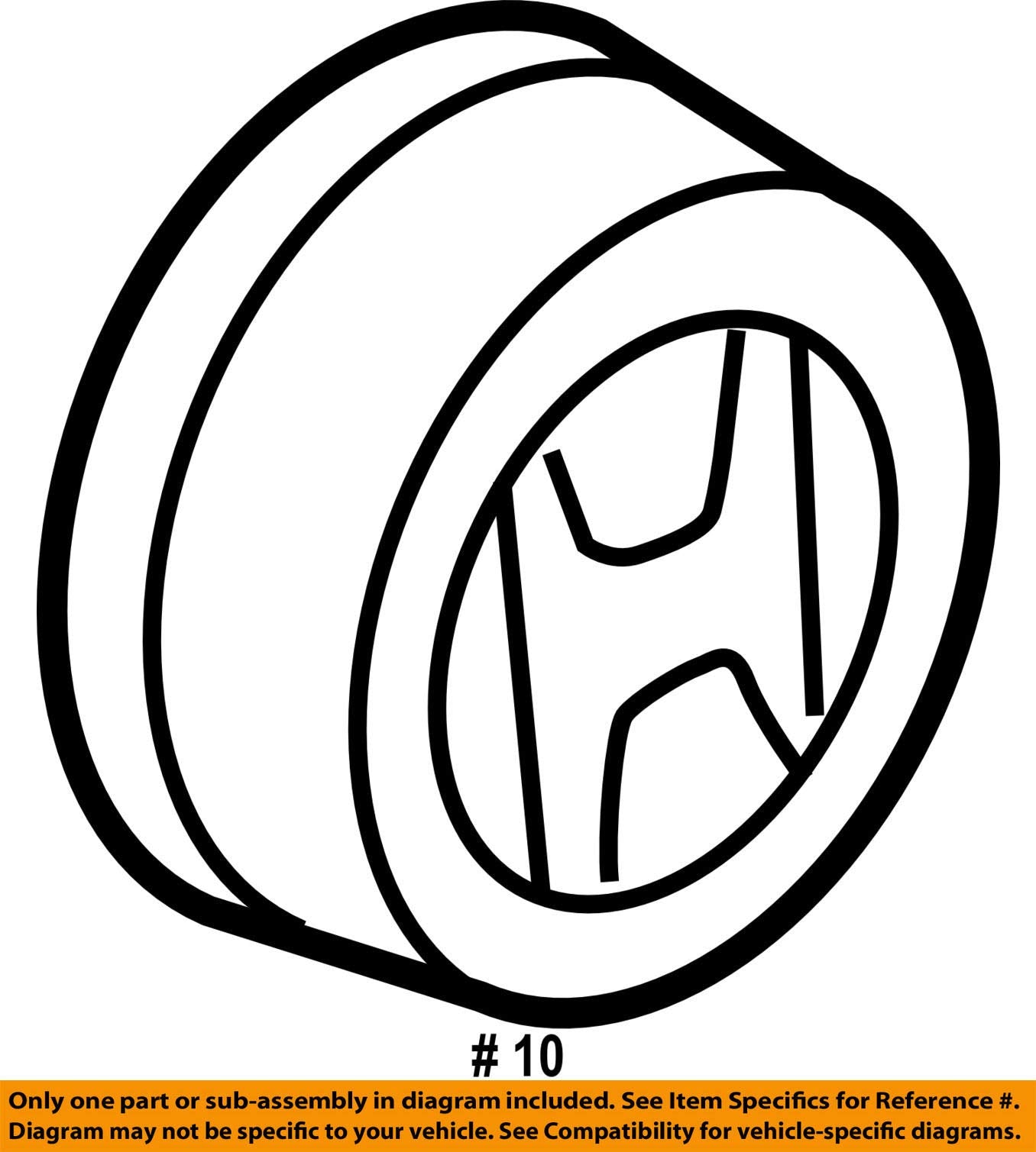 Genuine Honda 44732-S9A-000 Wheel Center Cap