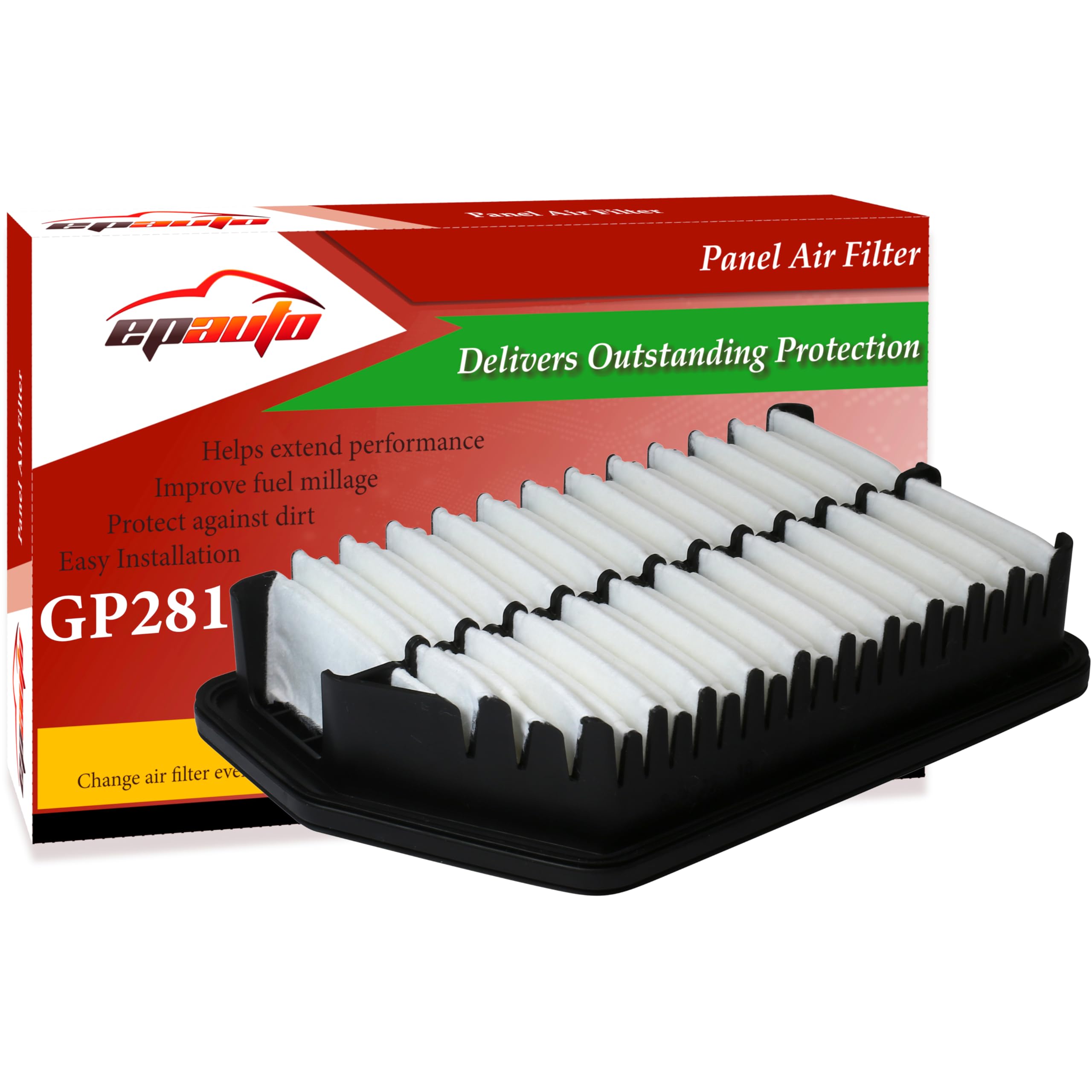 Epauto Gp281 (28113-3X000) Replacement For Hyundai/Kia Panel Engine Air Filter For Elantra (2011-2016), Forte (2014-2018)