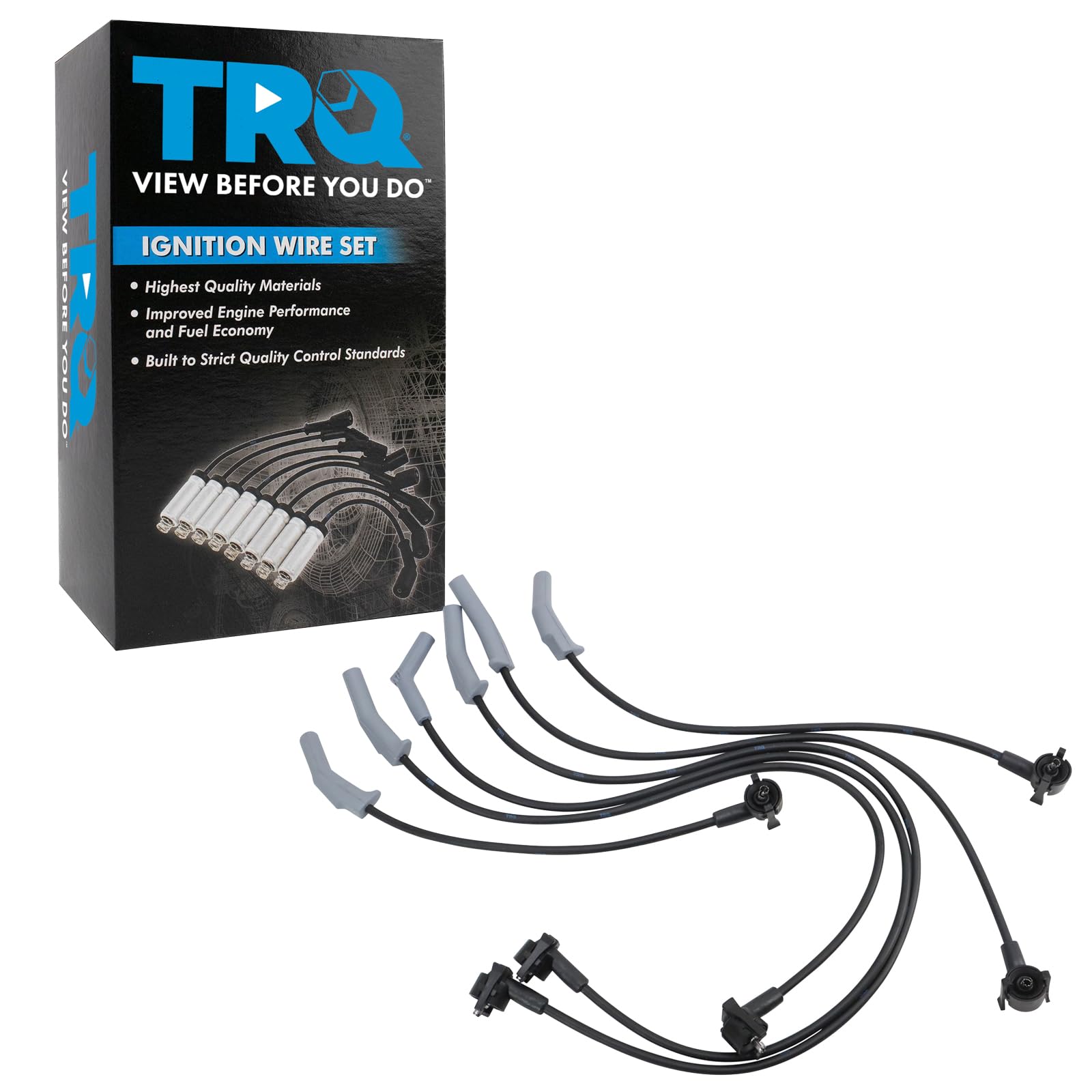 Trq Spark Plug Wire Set Compatible With 1994-1998 Ford Mustang 94-97 Thunderbird Mercury Cougar