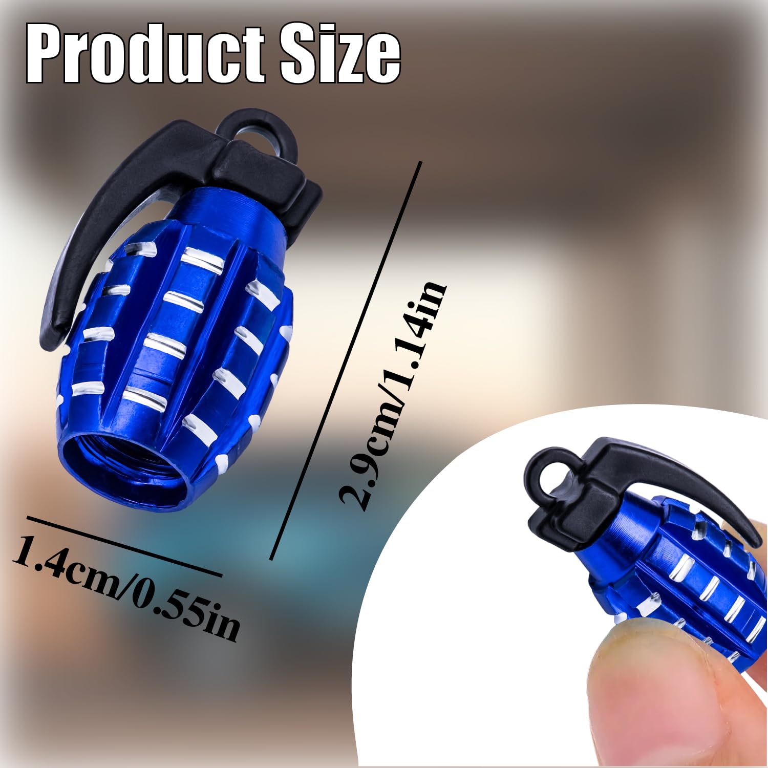 Meajoo 6Pcs Tire Valve Stem Caps, Aluminium Alloy Tire Valve Stem Covers Universal For Cars, Trucks, Suv, Motorcycles, Bike And