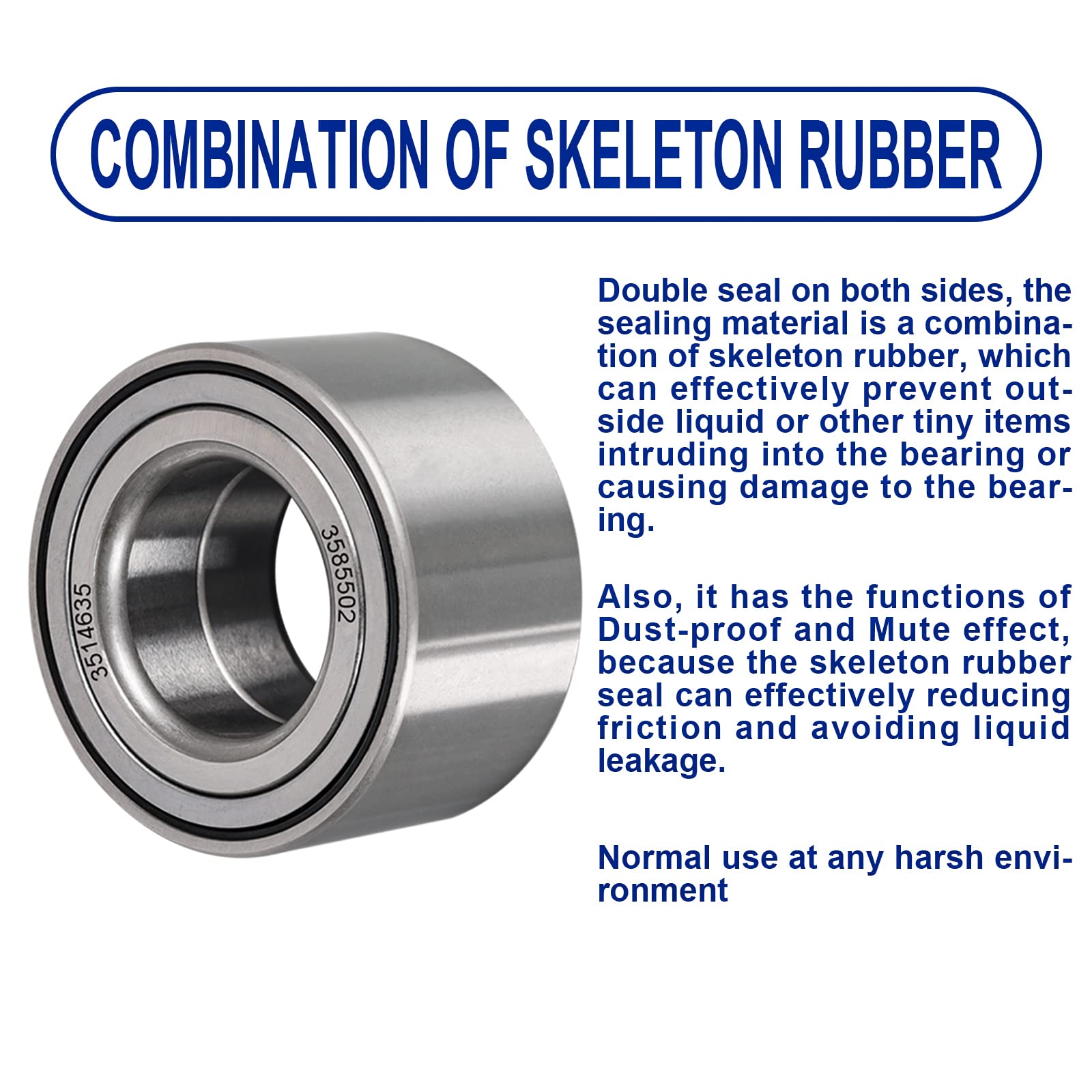 Wheel Bearings Fit For Polaris Utv Atv Sportsman/Ranger/Rzr/Ace, Set Of 2, Replaces Polaris Part #3514635, 3585502 3514917 3515087 (40 Mm X 74 Mm X 40 Mm)