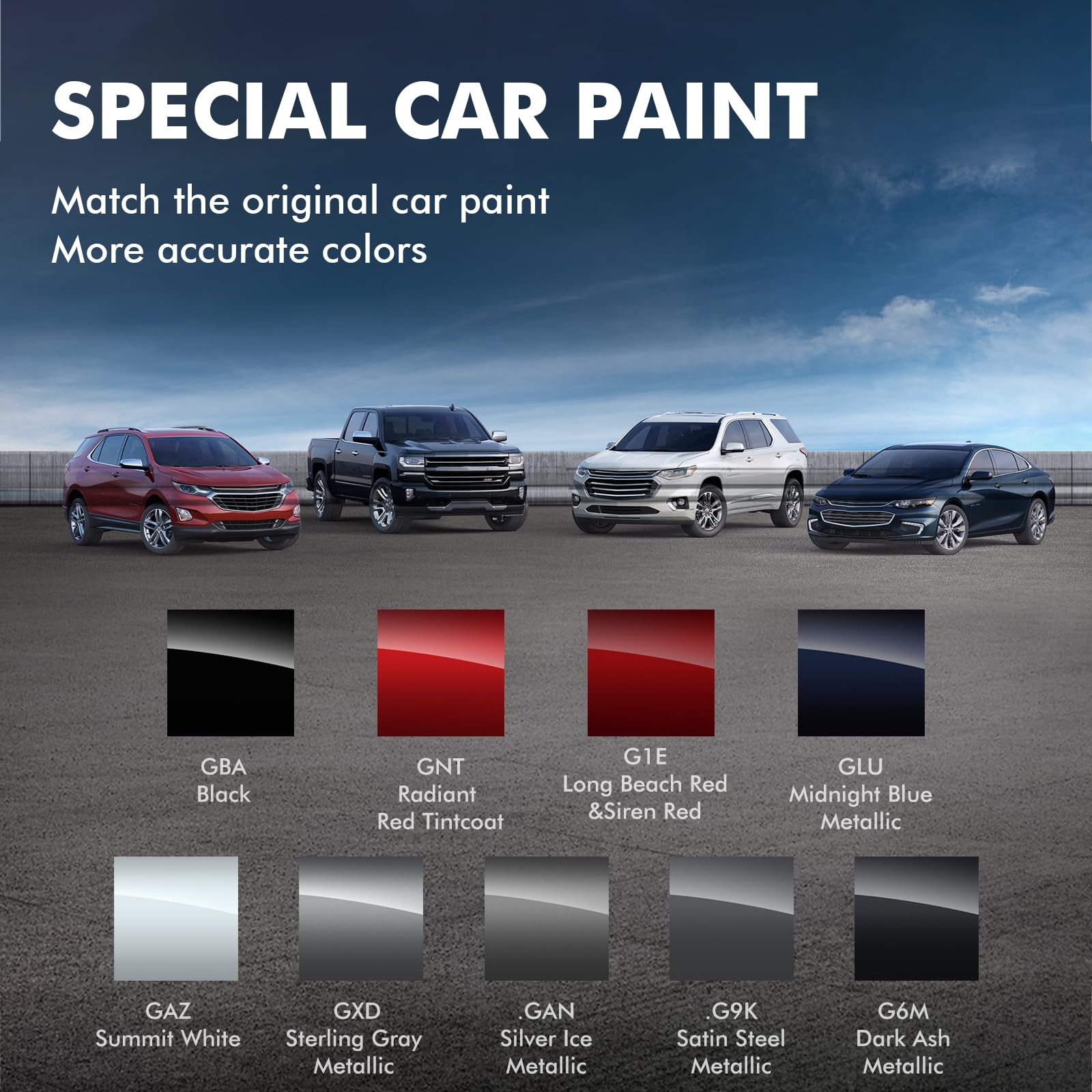 Xtryfun Wa618G/G6M/Dark Ash Metallic Touch Up Paint For Chevy, Diy Car Paint Scratch Repair Kit, Automotive Paints, Quick & Easy