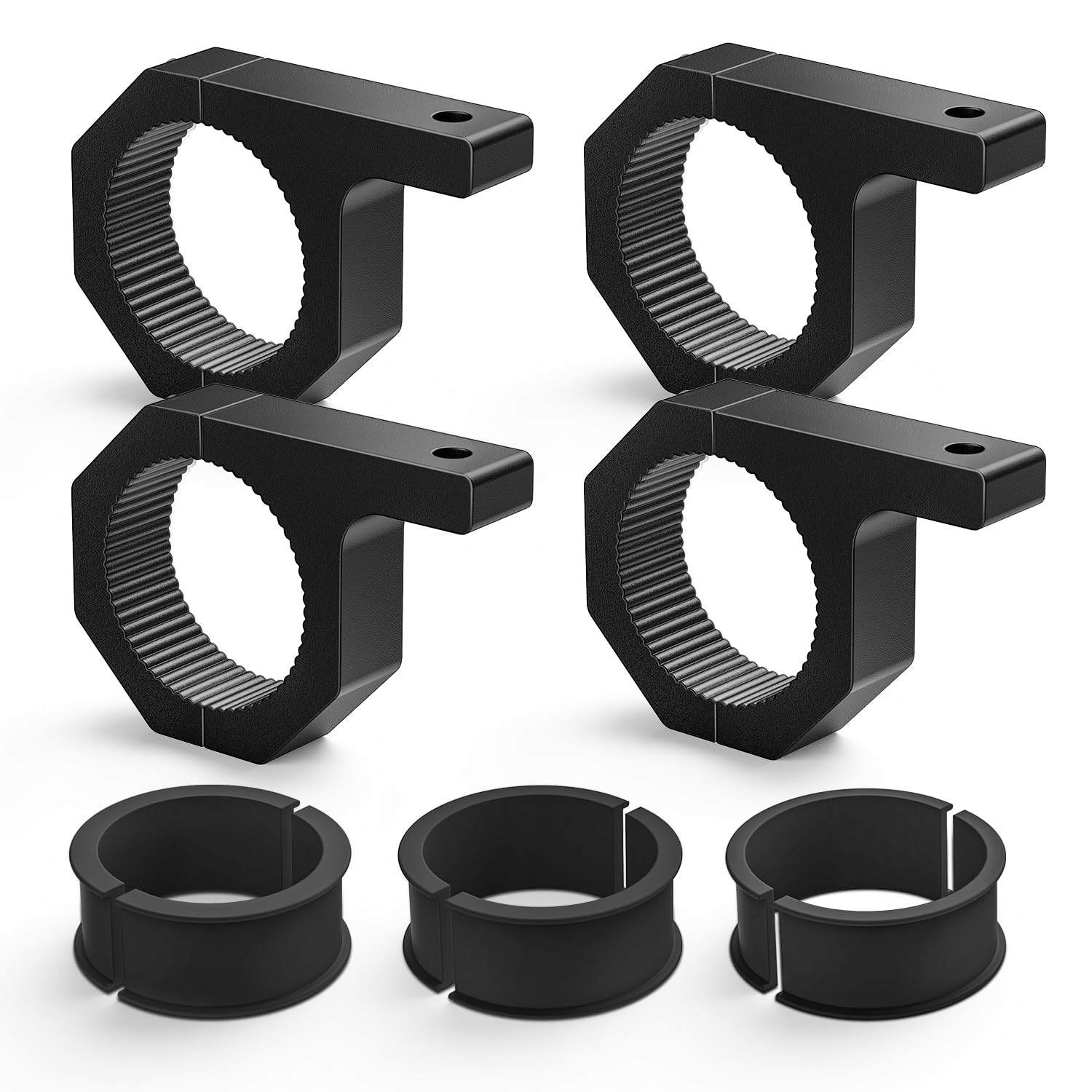 Nilight 4Pcs Roll Bar Clamps Mounting Brackets Led Light Mount Clamp Tube Lights Mounts Fit On 2.135'' 2.25'' 2.375'' 2.5'' Bull