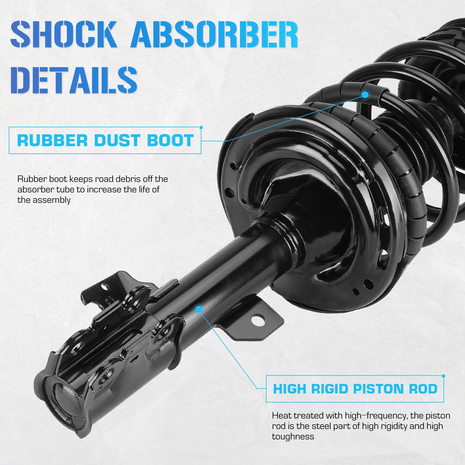 Front & Rear Struts w/Coil Springs for 2007 2008 2009 2010 2011 Toyota Camry 2.4L 2.5L (Exc. SE), Shock Absorbers Replace for 17