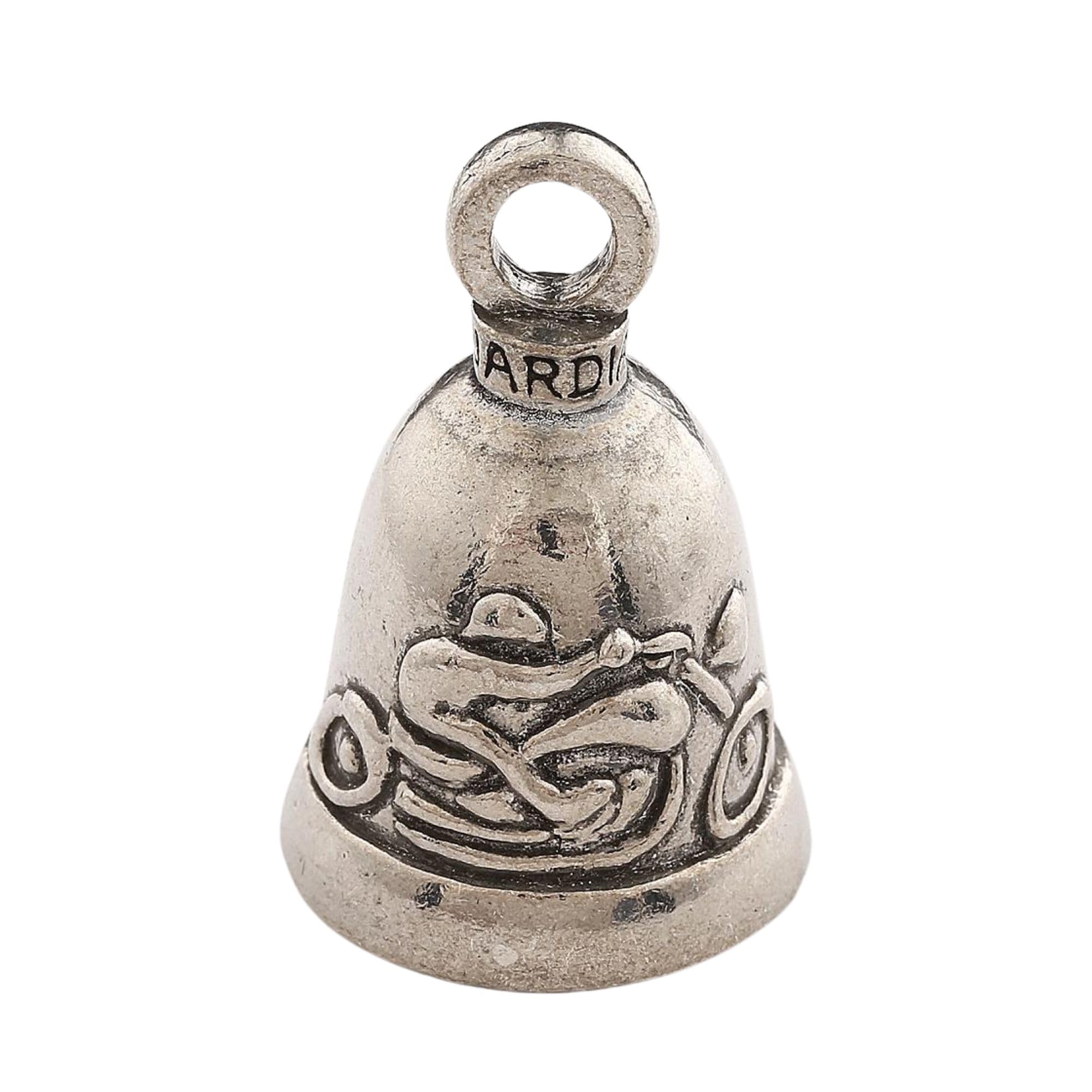 Guardian Bell Motorcycle Good Luck Bell w/Keyring & Black Velvet Gift Bag | Motorcycle Bell | Lead-Free Pewter | Good Luck Gift 