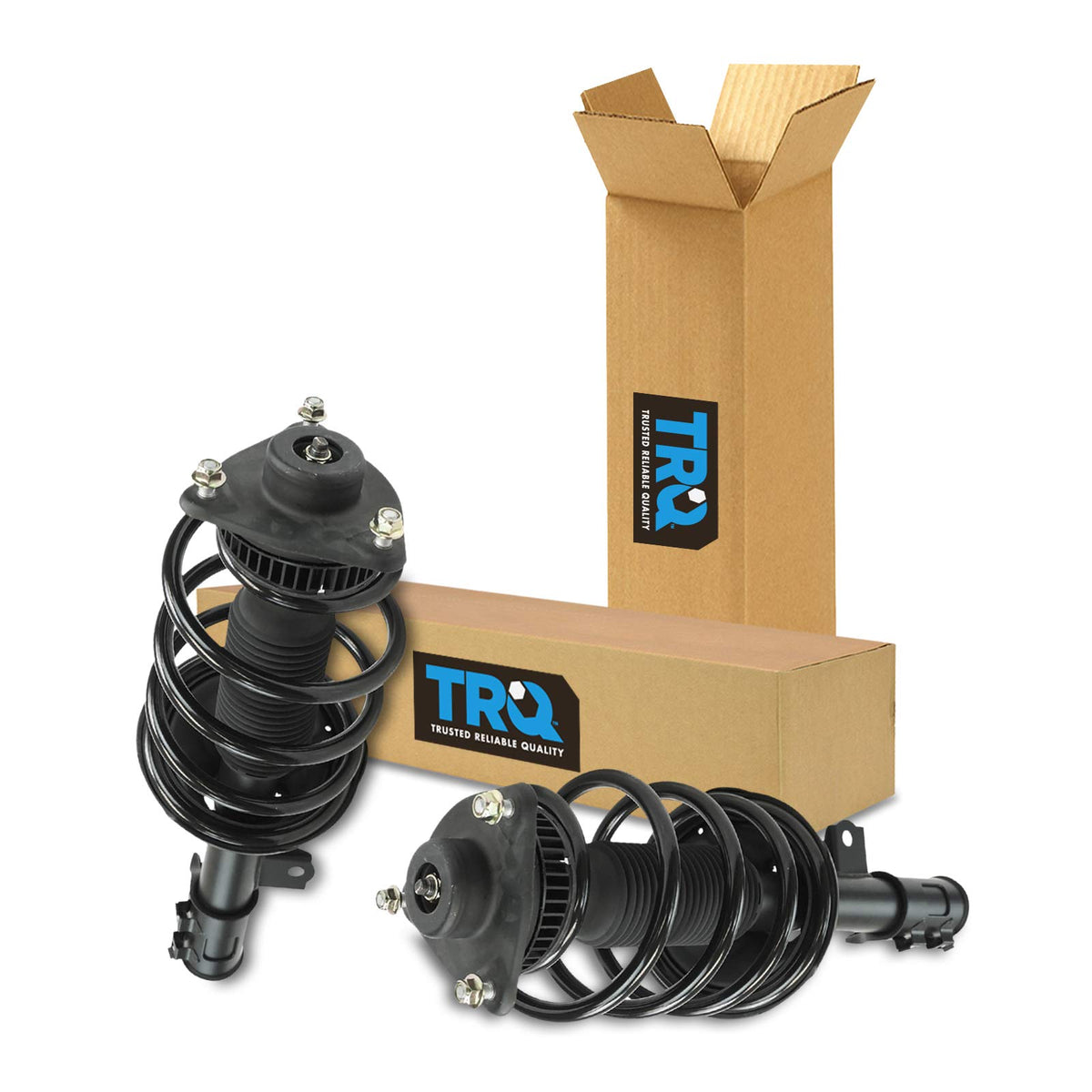 Trq Front Strut & Coil Spring Assembly Set Driver & Passenger Sides Compatible With 10-13 Kia Forte Forte Koup
