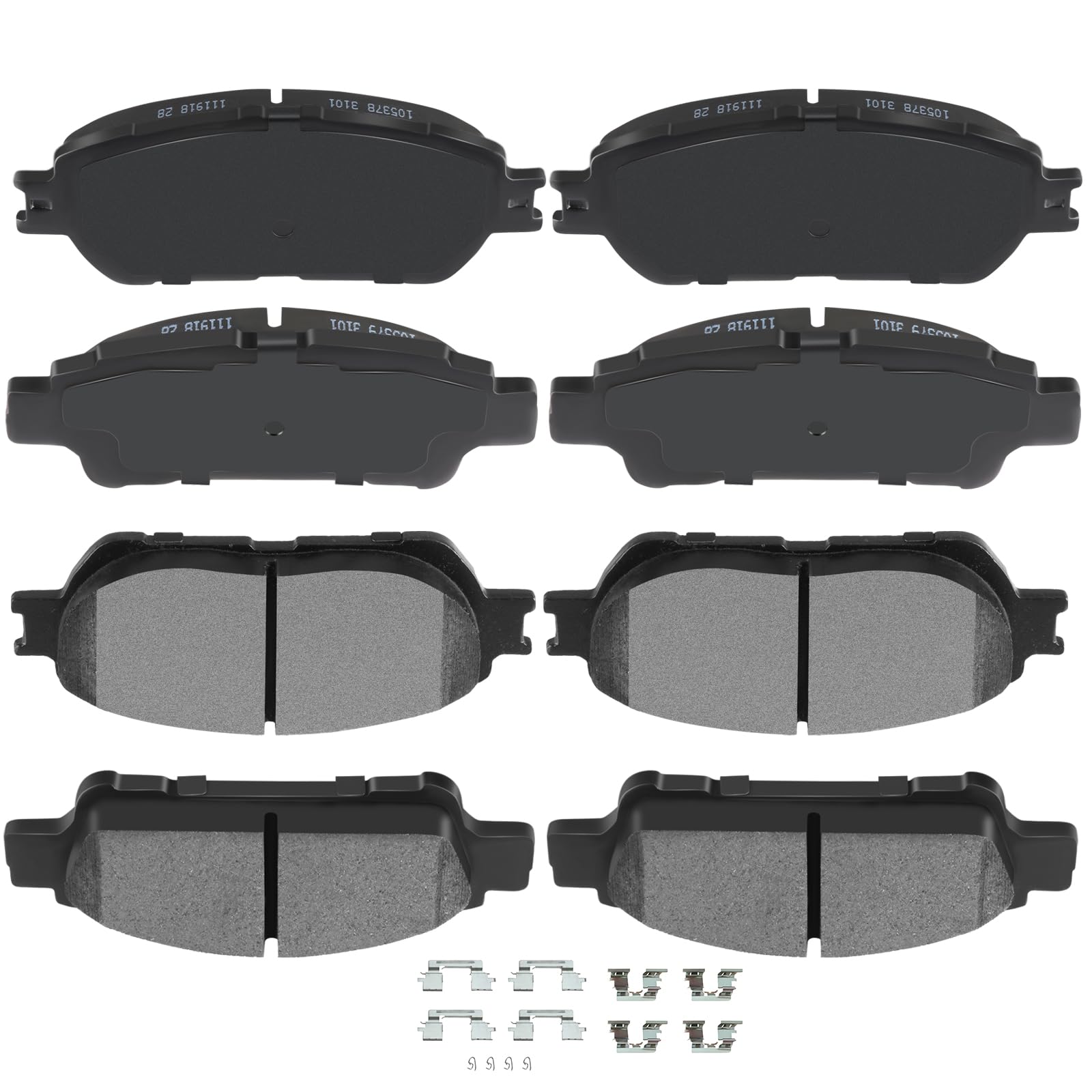 Automuto D906 & D995 8Pcs Front Rear Ceramic Pads Brake Fit For 2004-2010 For Toyota For Sienna