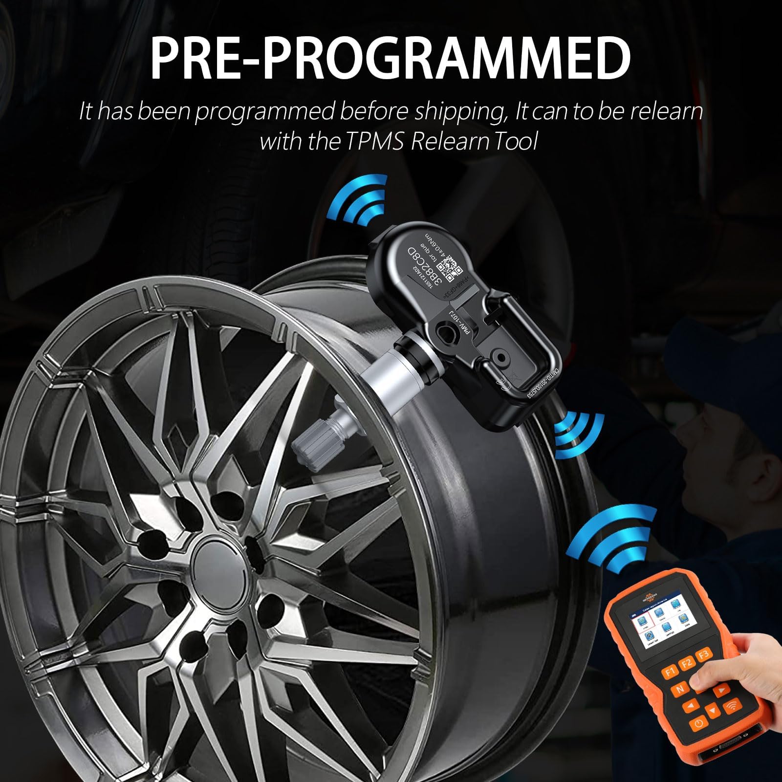 TPMS Sensor, 315MHZ Tire Pressure Monitor System Sensors for Ford Expedition 2018-2021, F-Series SD 2017-2021, Fusion 2017-2021,