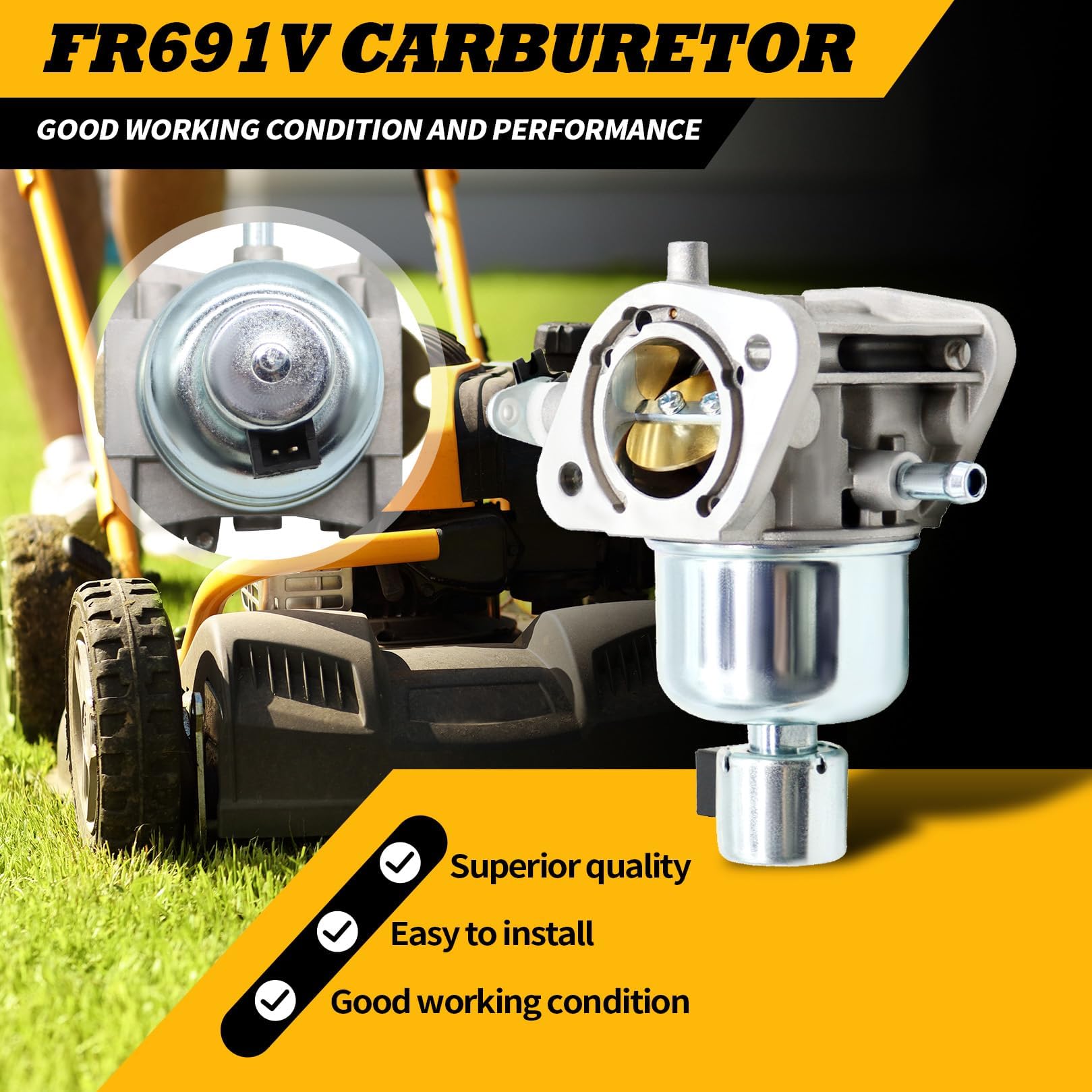 Jecoupoon FR691V Carburetor Compatible with 15004-0985 FS691V 15004-0829 Carb 23 Hp Engine