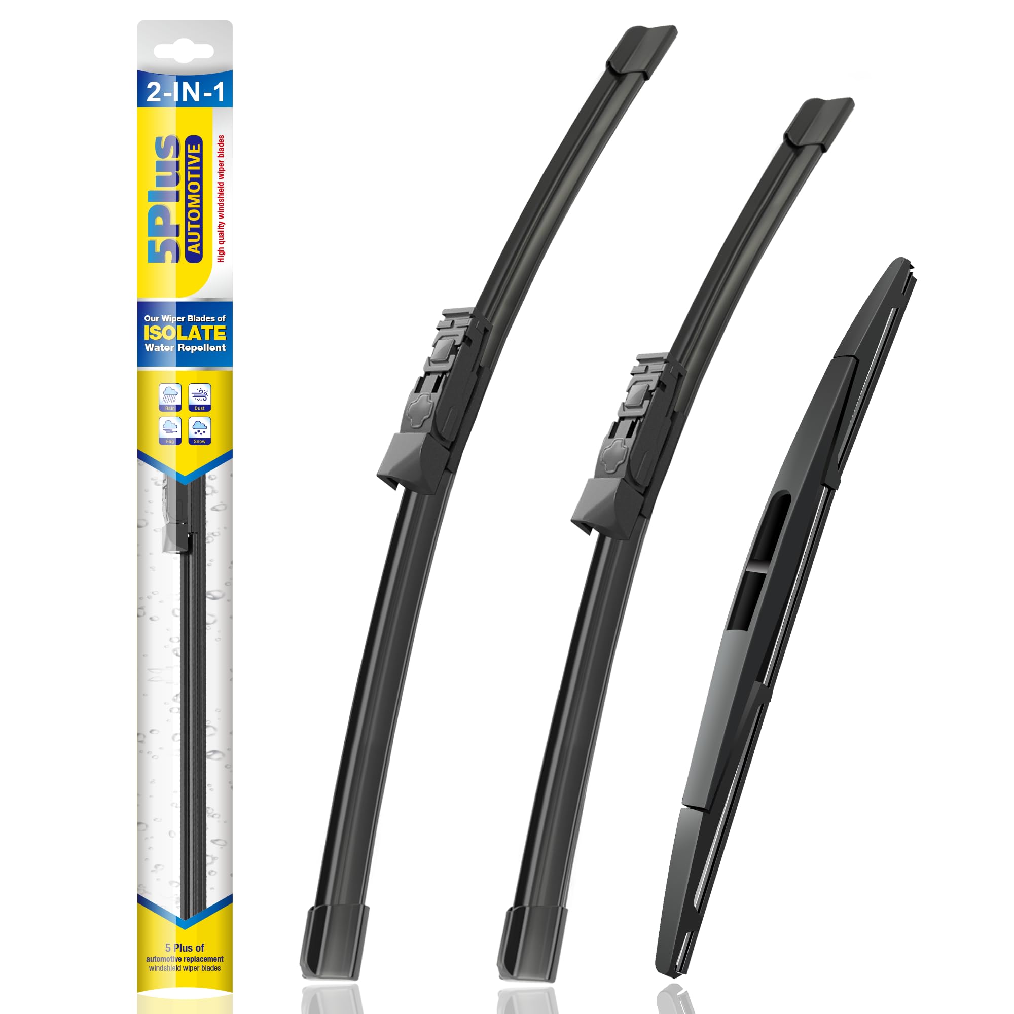 5 Plus Silicone Windshield Wiper Blades Replacement For 2024 2023 2022 2021 2020 2019 Subaru Forester Wiper Blades(Set Of 3),Aut