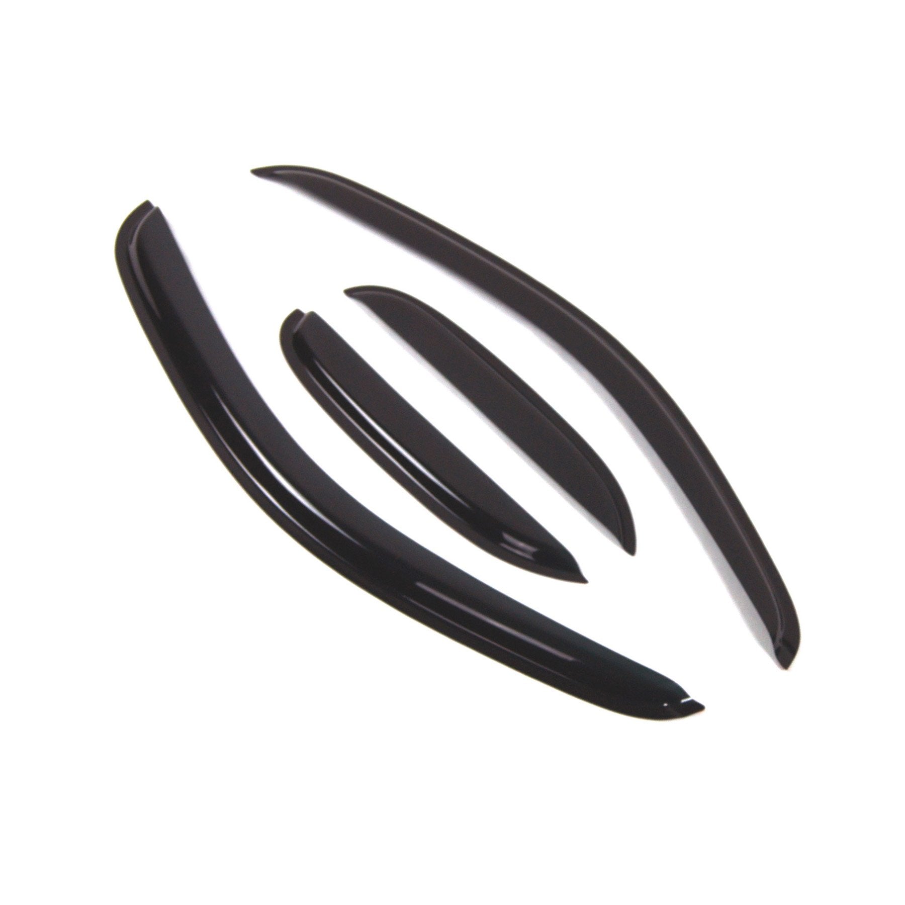 Tuningpros Outside Mount Window Vent Visors Rain Guards Compatible With Chevy Silverado Ext 2007-2013 | Side Window Wind Deflect