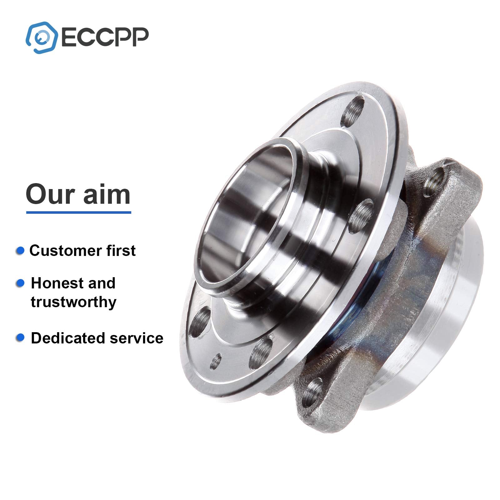 ECCPP Replacement for Wheel Bearing Hub 513208 Hub Bearing Assembly Hub Assemblies Front Axle 5 Lugs XC90 2003 2004 2005 2006 20