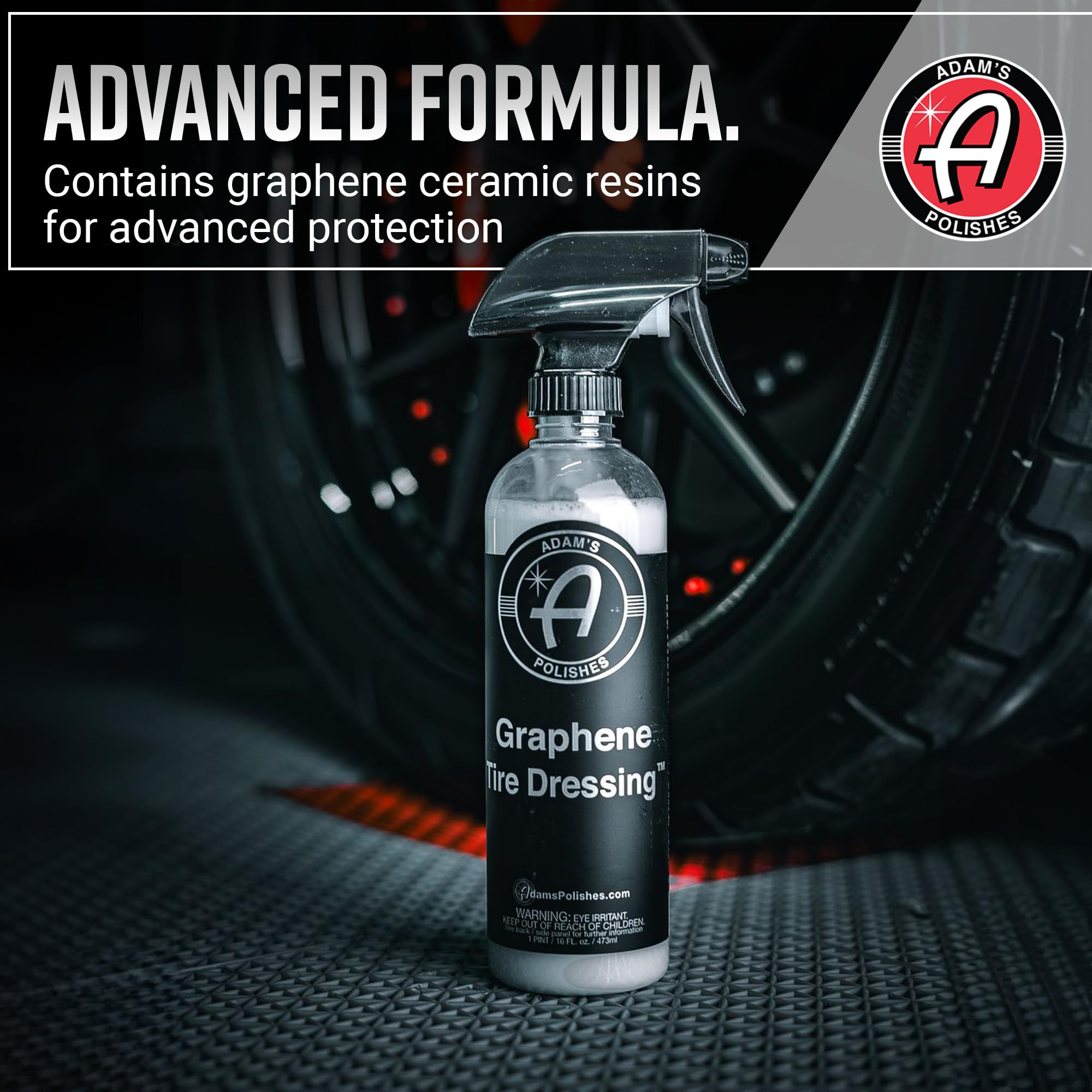 Adam'S Polishes Graphene Tire Dressing - Deep Black Finish W/Graphene Non Greasy Car Detailing  Use W/Tire Applicator After Tire