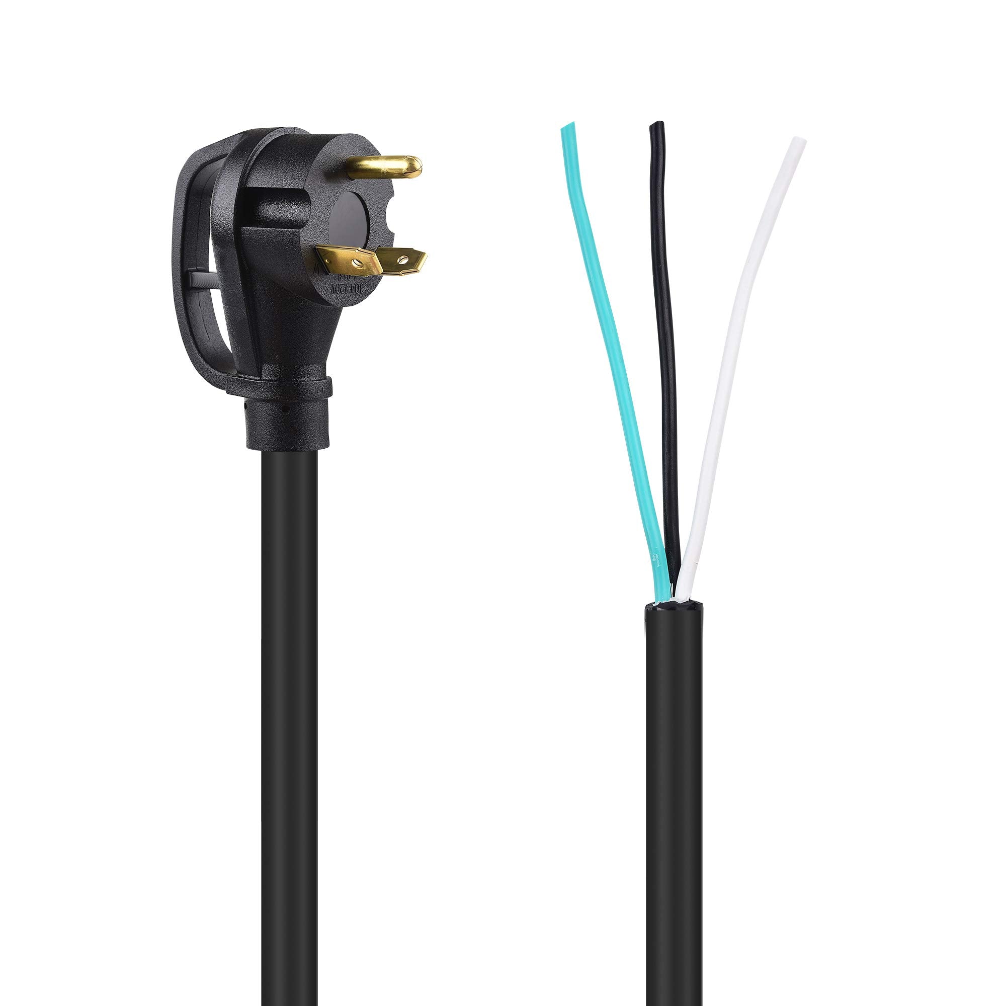 Cable Matters 30 AMP RV Power Cord, 25 ft, NEMA TT-30P, Black, Model 400080-25