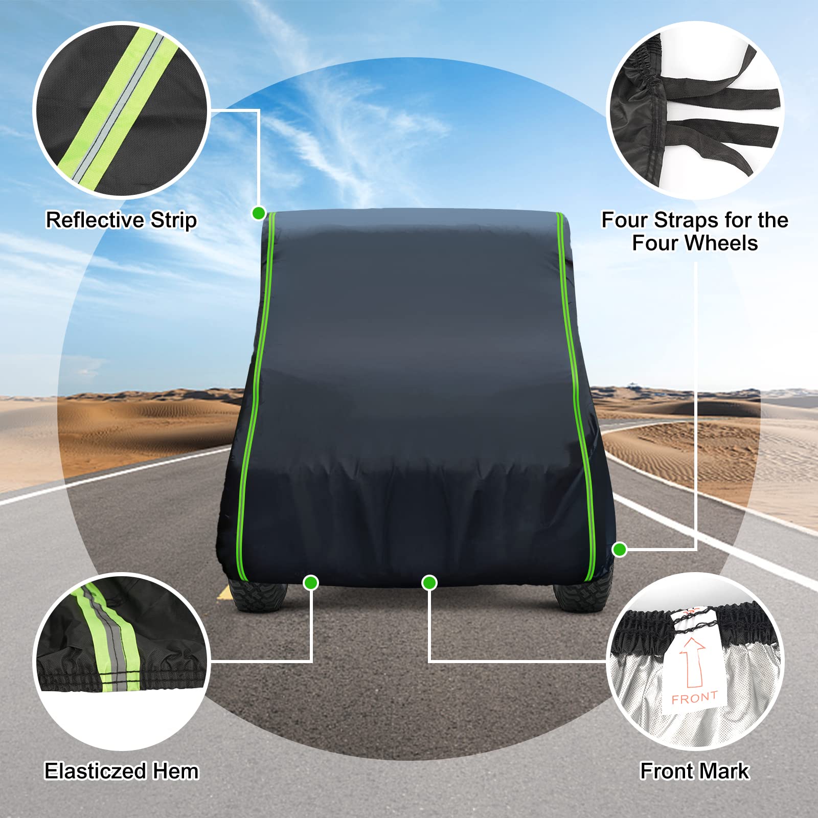 Qunsunus For Polaris Rzr Cover 4 Seater Compatible With Polaris Rzr Xp 4 Turbo/For Polaris Rzr Xp 4 1000 Cover With 420D Oxford