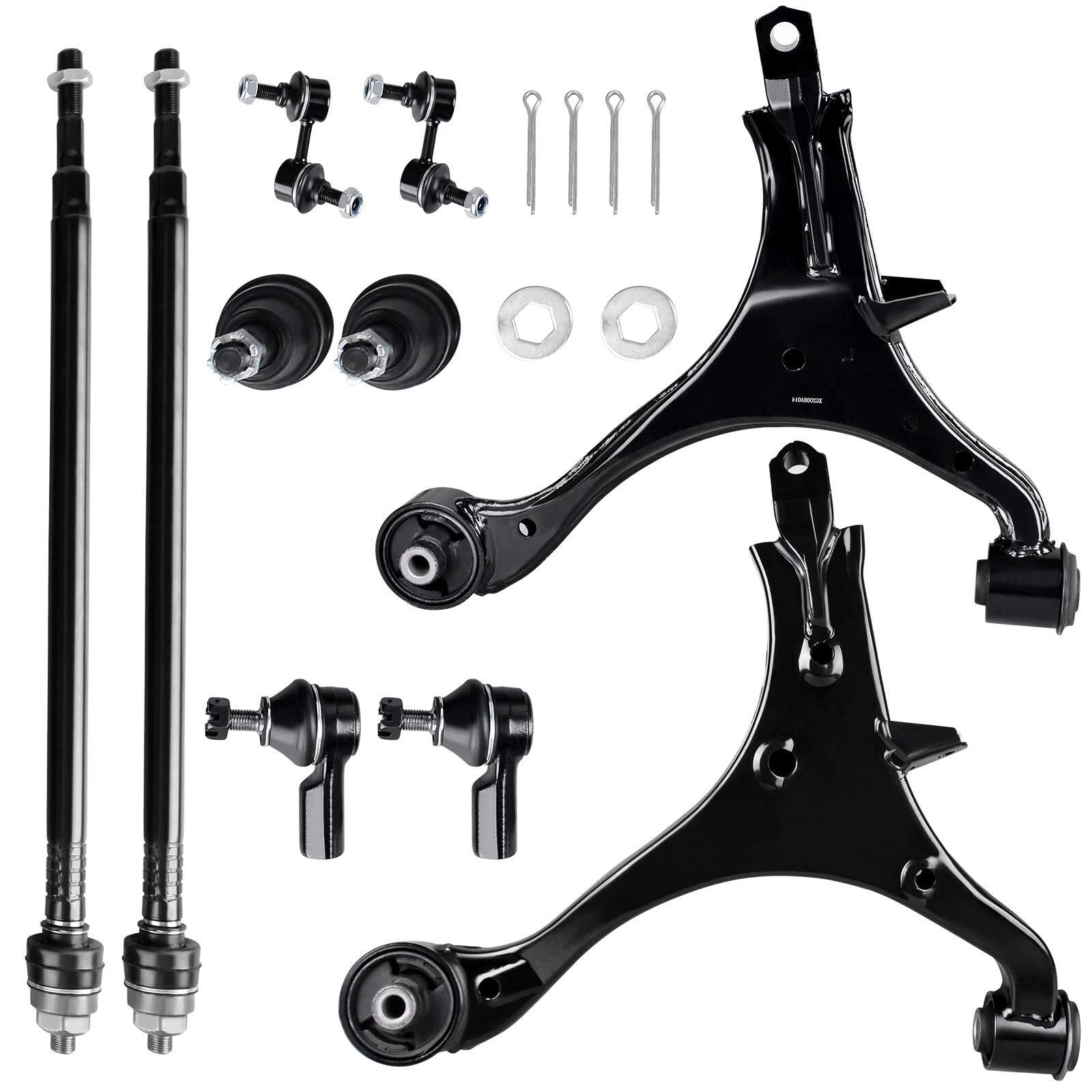 Autosaver88 Front Control Arm Kit Compatible With Cr-V 2002-2006 -W/Ball Joint, Sway Bar End Link, Tie Rod End