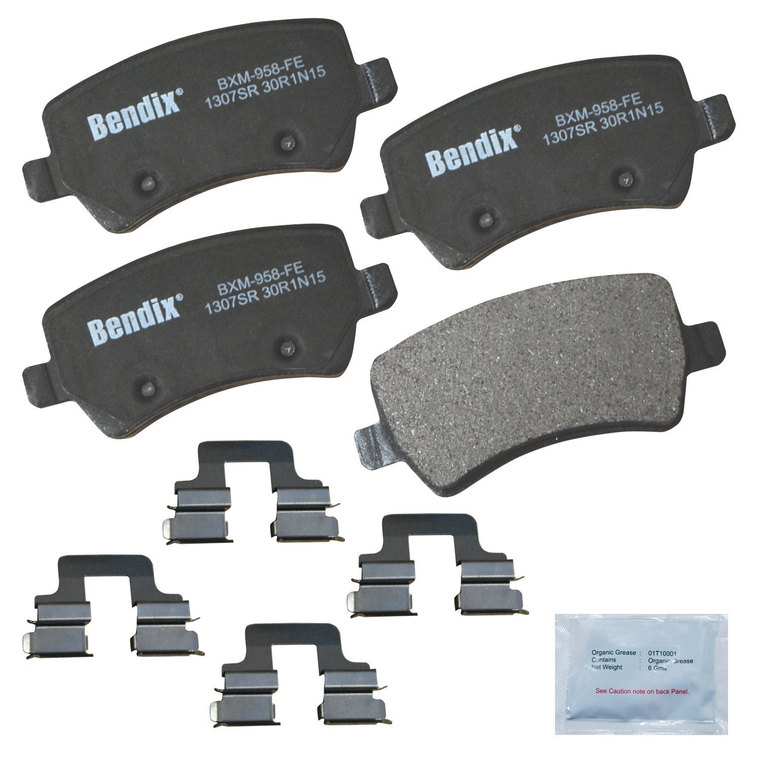 Bendix Priority1 Cfm1307Sr Semi-Metallic Rear Brake Pads For Select Models Land Rover Lr2, Range Evoque, Volvo S60, S60 Cross Co