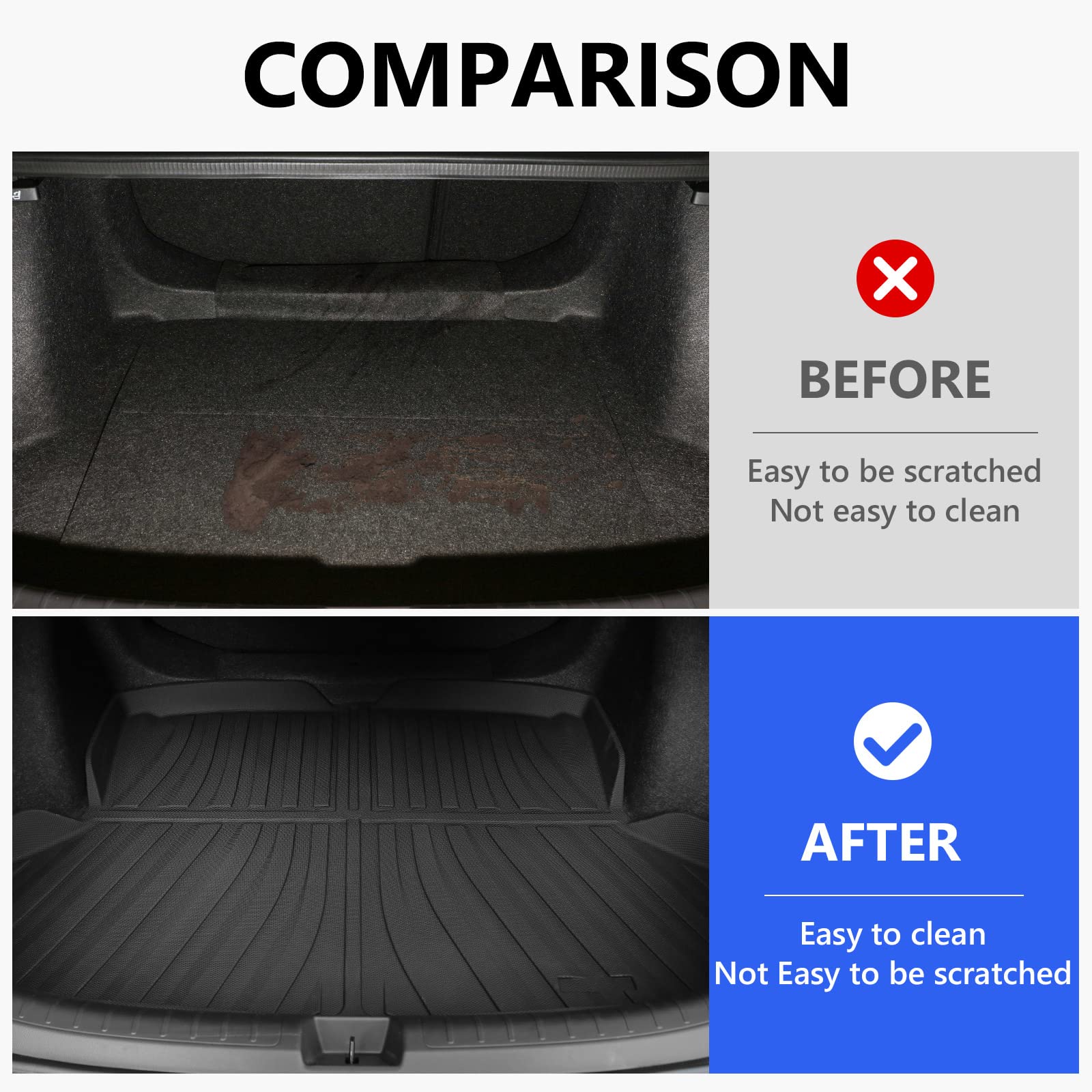 Powoq Tpe Trunk Mat Compatible With 2022-2025 Honda Civic Sedan Cargo Liners All Weather Cargo Mat Trunk Liner Replacement For 2