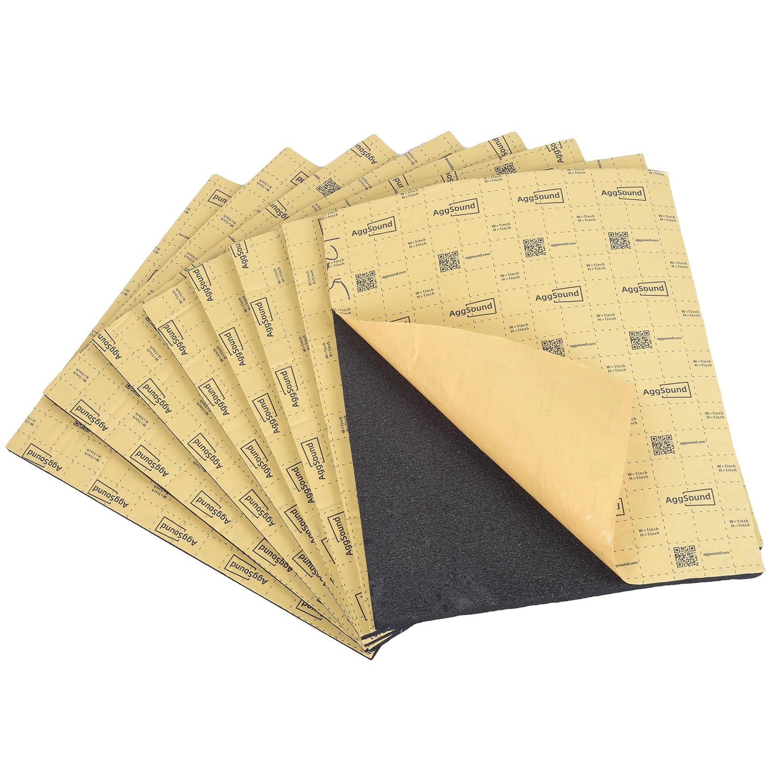 Aggsound 394Mil 10Sqft Thickened Sound Deadener For Cars - Auto Sound Deadening - Closed Cell Foam Noise Deadening Material - He