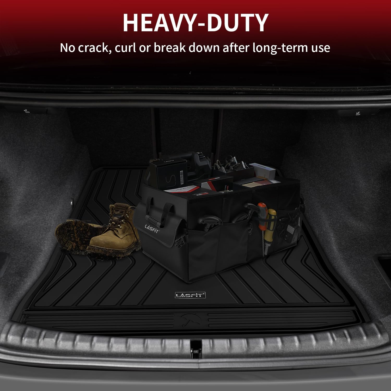 Lasfit Trunk Mats Fit For Bmw 5 Series G30 2017 2018 2019 2020 2021 2022 2023, Custom Fit Tpe All Weather Cargo Bed Liners For 5