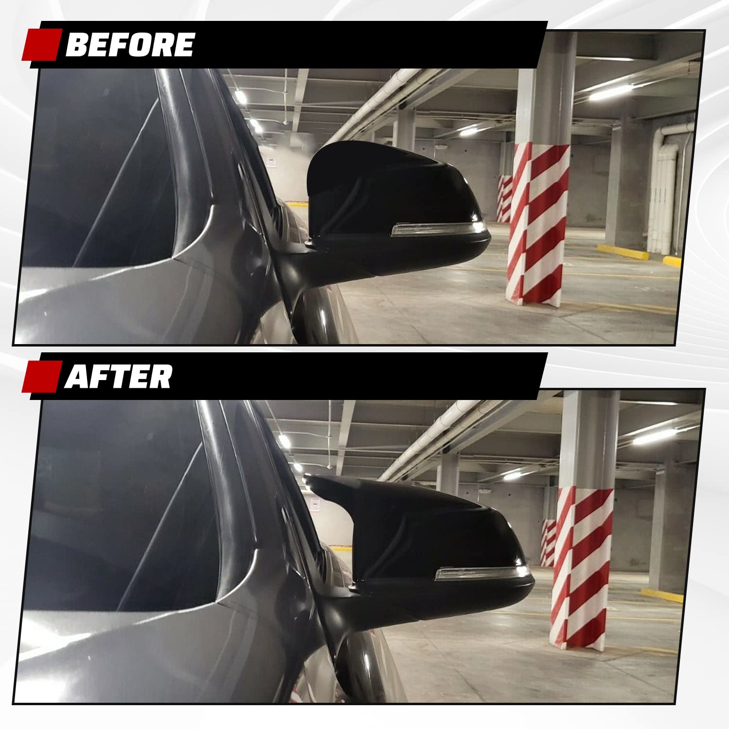 Ecotric Door Mirror Caps Side Mirror Covers Compatible With Bmw F20 F21 F23 F30 F31 F32 F33 F34 F36 F87 X1 E84 Glossy Black Rearview Replacement For 51167292745 51167292746 51162222543 51162222544