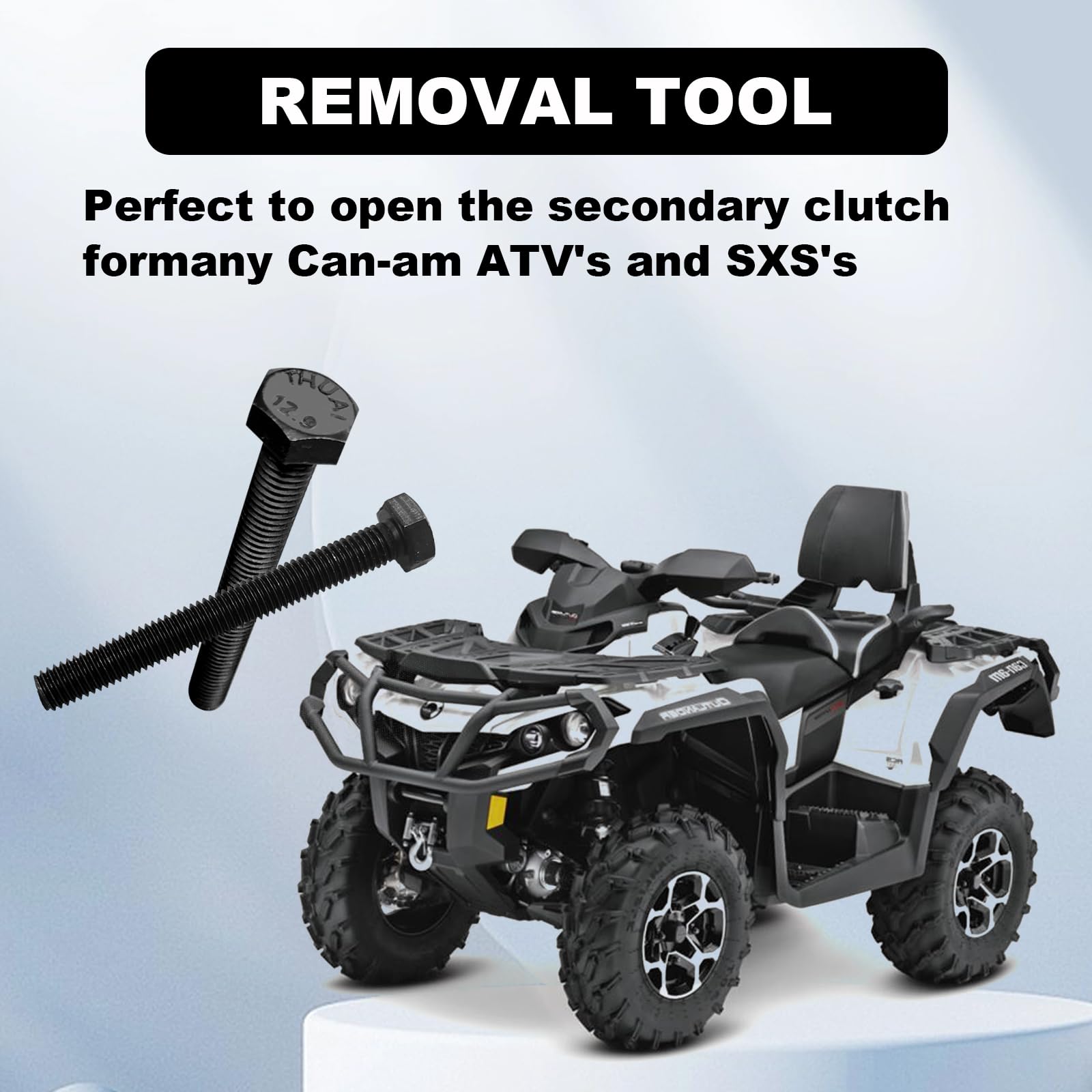 4 Pcs M8 8mm Secondary Clutch Spreader Belt Change Removal Tool Compatible with Can-am ATV's and SXS's Bolt M8 x 1.25 x 70, 12.9