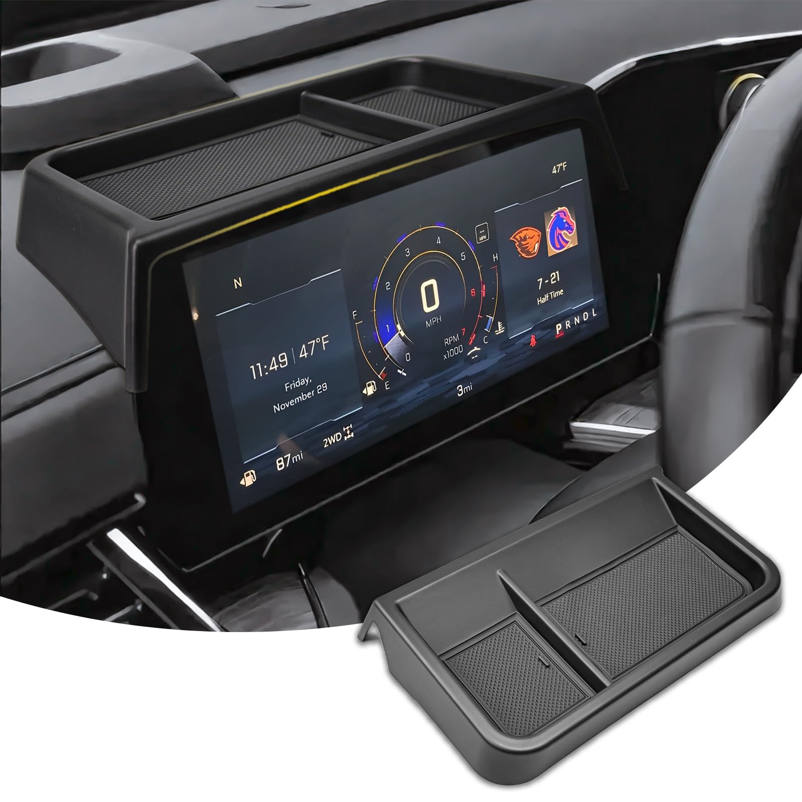 XTKER Dashboard Organizer Tray Compatible with Chevy 2025 Tahoe & 2025 Suburban Interior Accessories, Customfit Instrument Clu