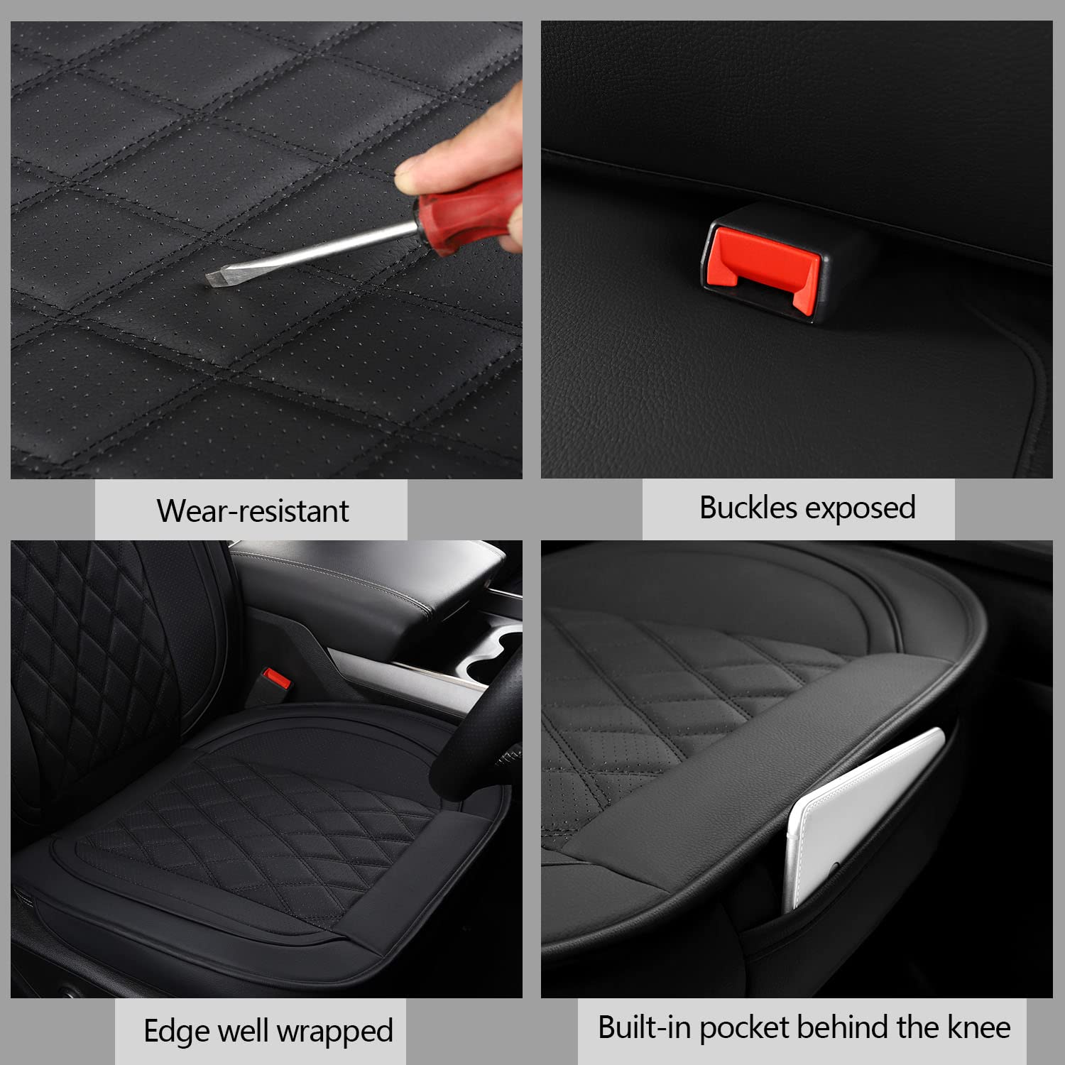 MIROZO 2PCS Front Seat Covers For Dodge Ram,Waterproof Truck Seat Cover Compatible with 2009-2024 RAM 1500 2500 3500 Truck Picku