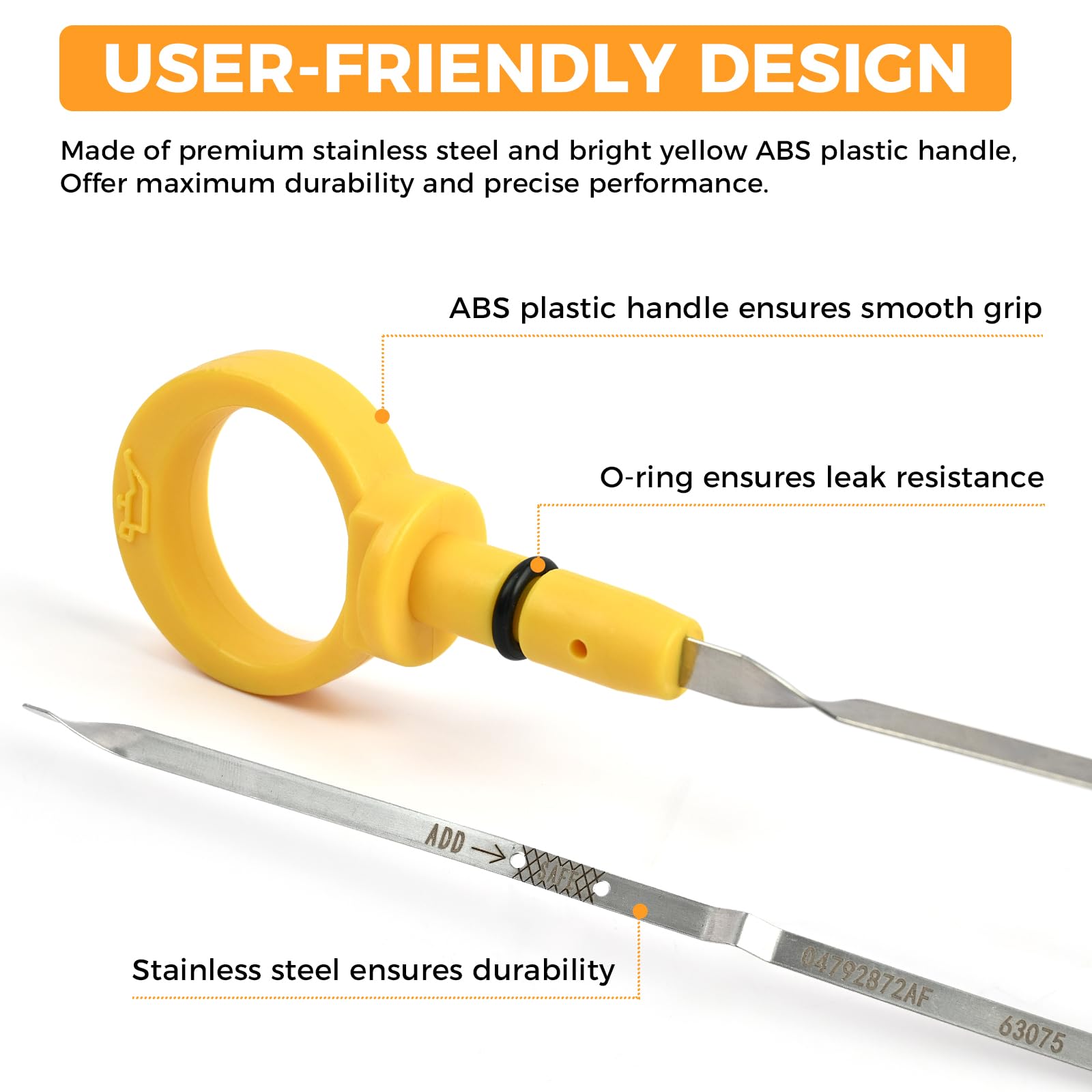 Oil Dipstick 5.7 For 2009-2021 Dodge Challenger Charger Chrysler 300 5.7L Hemi Engine Oil Level Dipstick Fluid Indicator Oil Sti