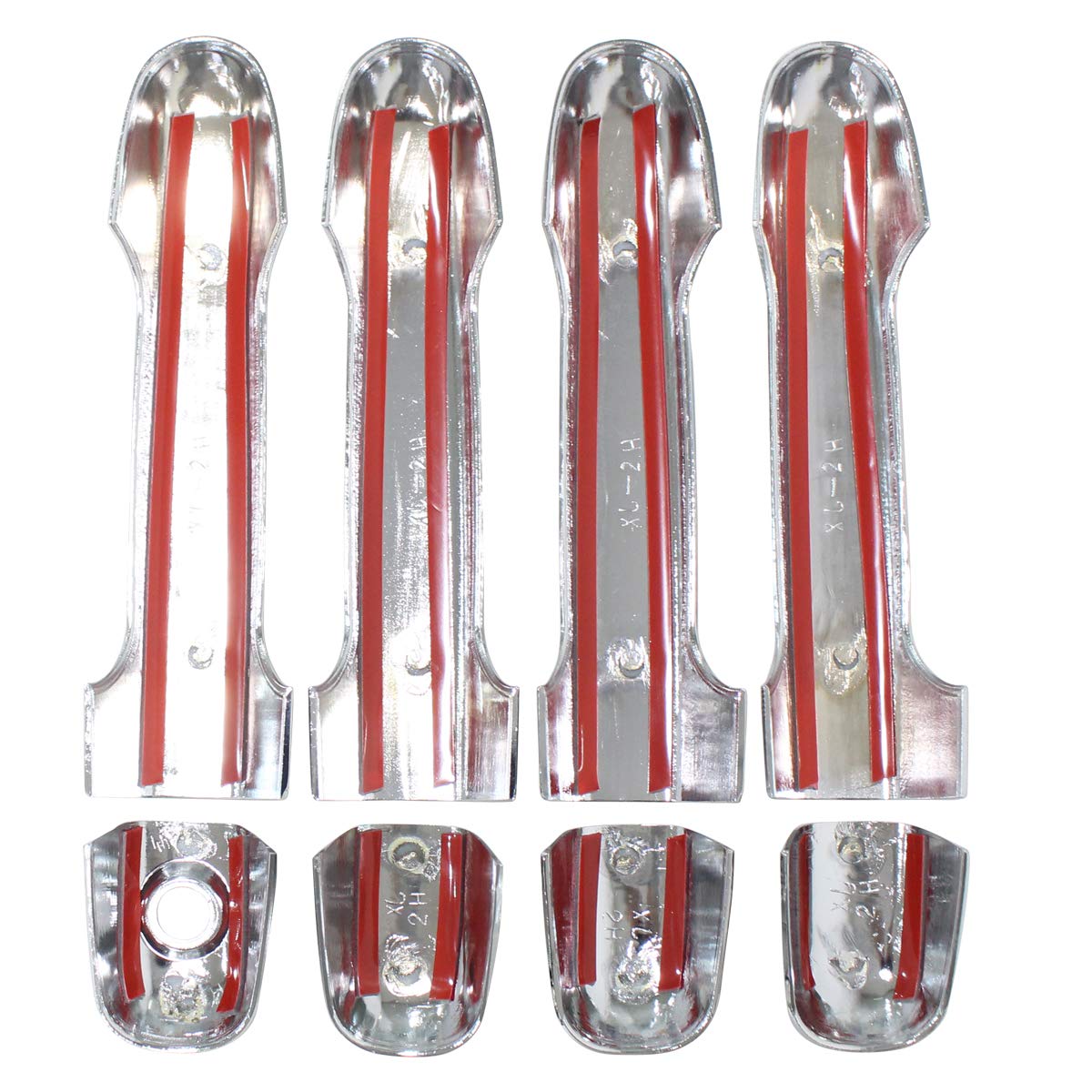 Newyall Front Rear Exterior Door Handle Covers Chrome For Hyundai Elantra 2007-2010 Kia Soul 2011-2013 Outer Outside Left Driver