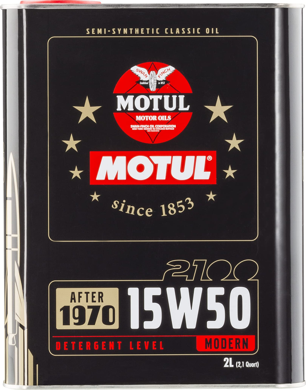 Motul 2100 Classic 15W50 Semi-Synthetic Oil 2-Liter