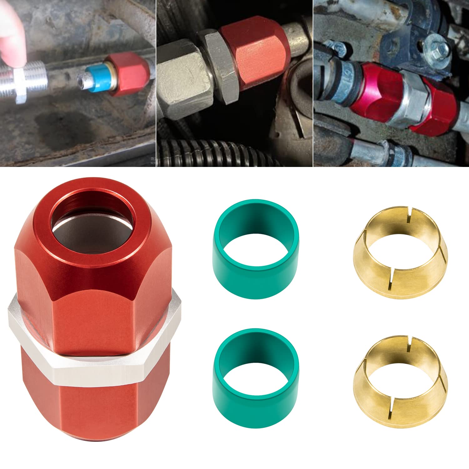 800-642 Line Splice Connector Splicer Coupler For 1/2'' Aluminum Lines, A/C Air Conditioning Repair Splice Connector (For 1/2'' 