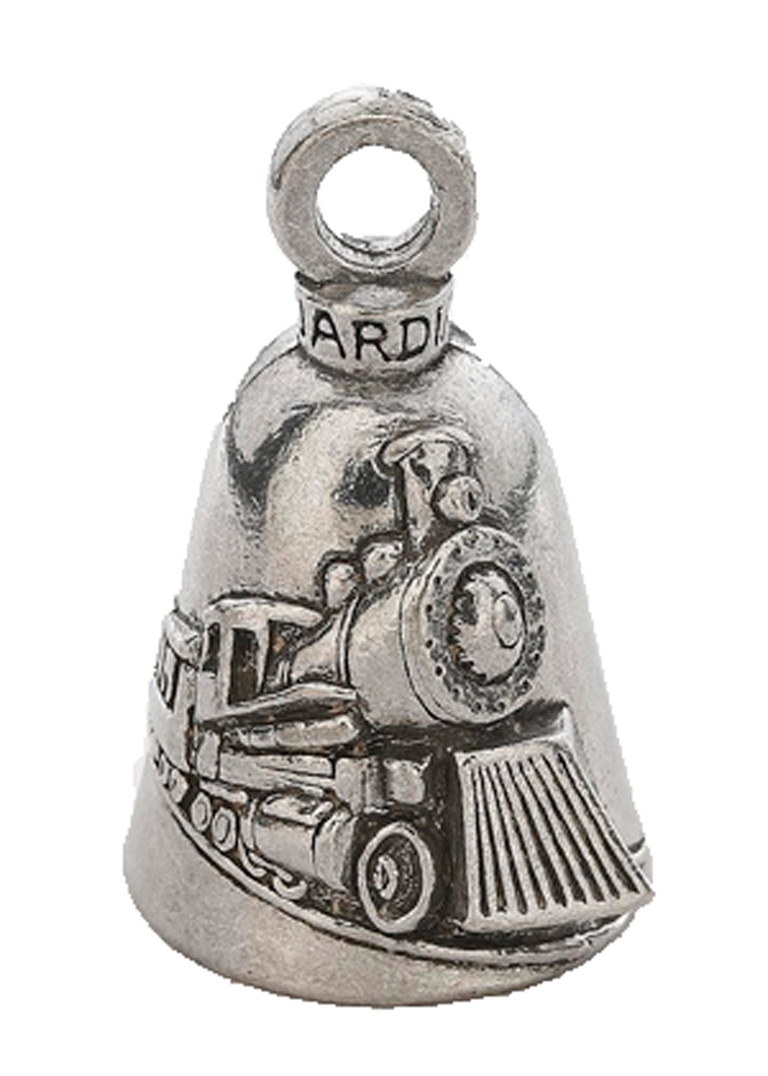 Guardian Bell Train Good Luck Bell W/Keyring & Black Velvet Gift Bag | Motorcycle Bell | Lead-Free Pewter | Good Luck Gift To Friends & Family | Bike Bell | Made In Usa