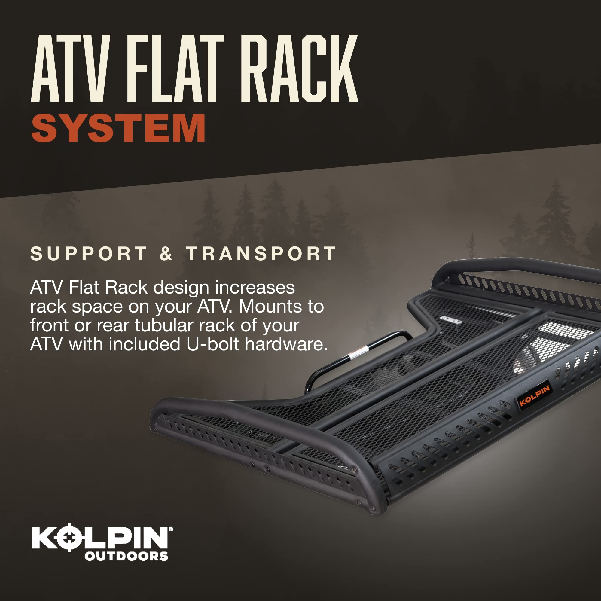 Kolpin Atv Flat Rack - 53400, Black, One Size