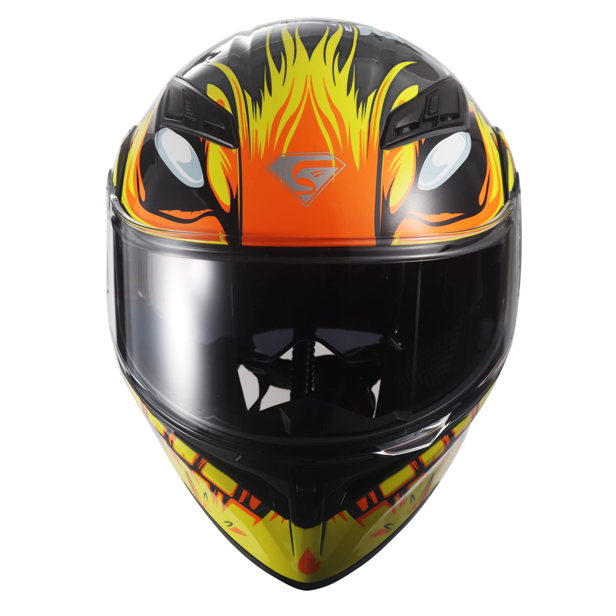 Kypara Motorcycle Dual Visor Flip Up Modular Full Face Helmet With Dot Certification Of Impressionism (Xl, Ghost Rider)