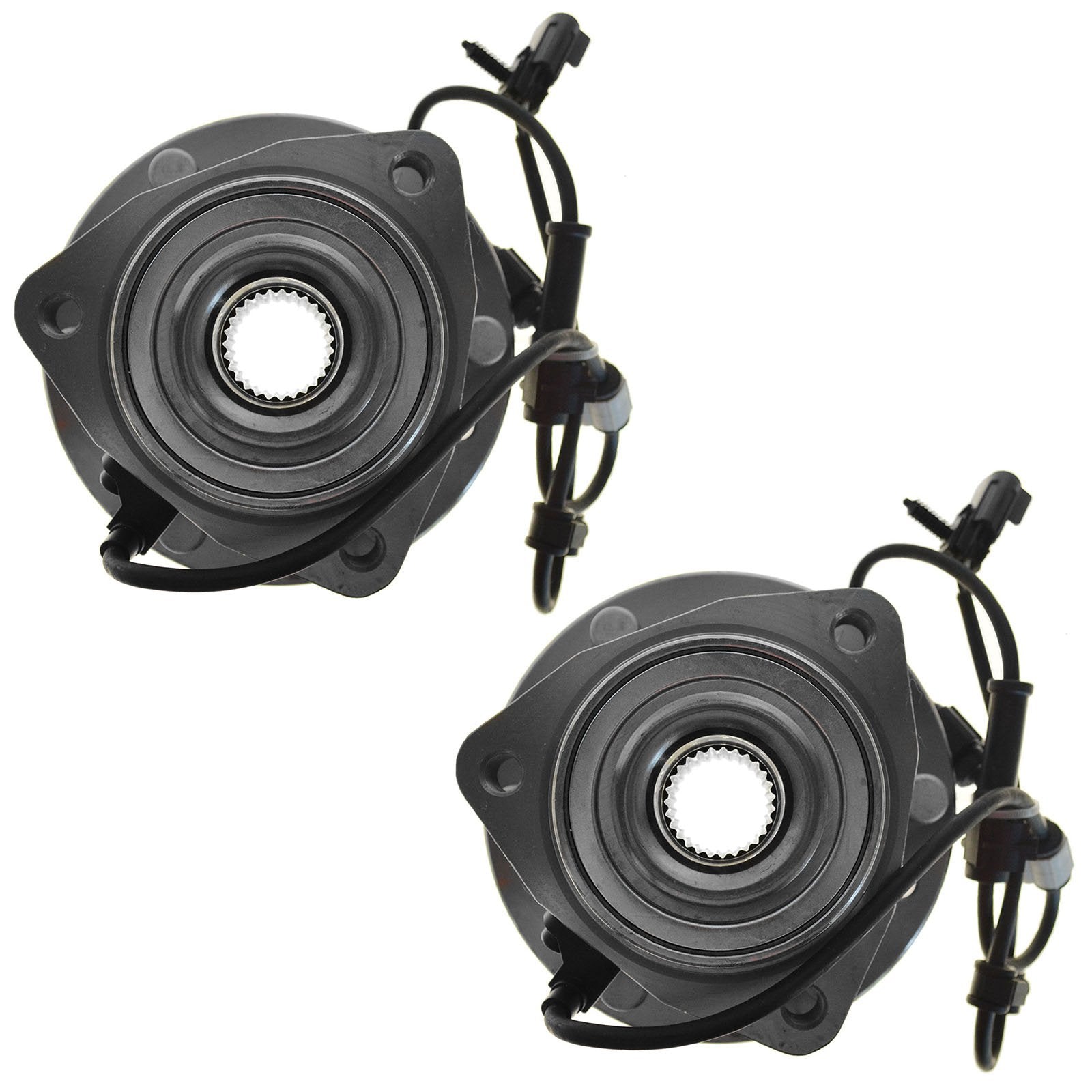 Trq Front Wheel Hub & Bearing Pair Set For Trailblazer Envoy W/Abs 6 Lug