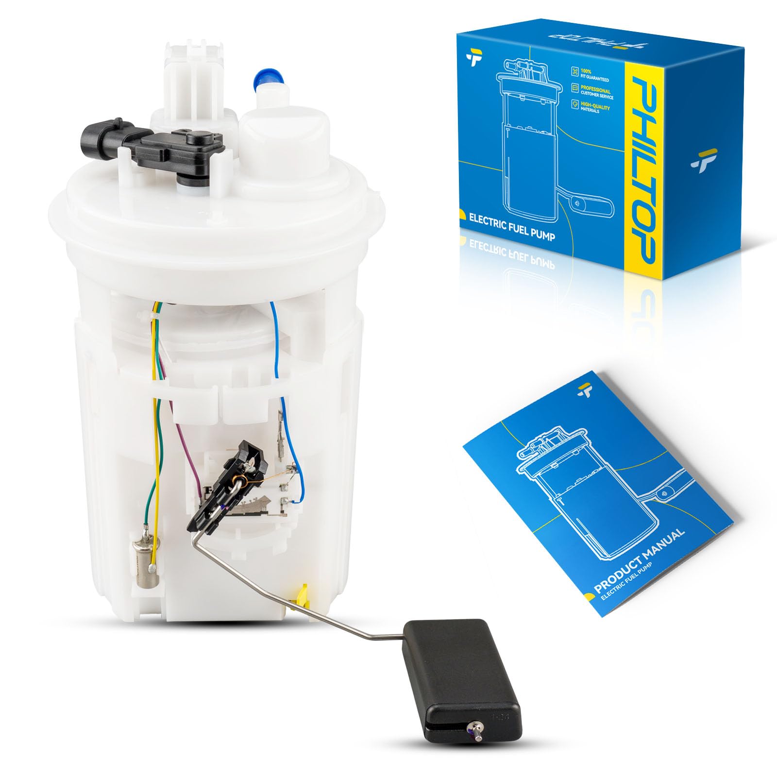 PHILTOP FG1181 Electric Fuel Pump Assembly Compatible with 2004-2008 Forenza 2.0L, 2005-2008 Reno 2.0L, Replaces E8703M, CFG1181
