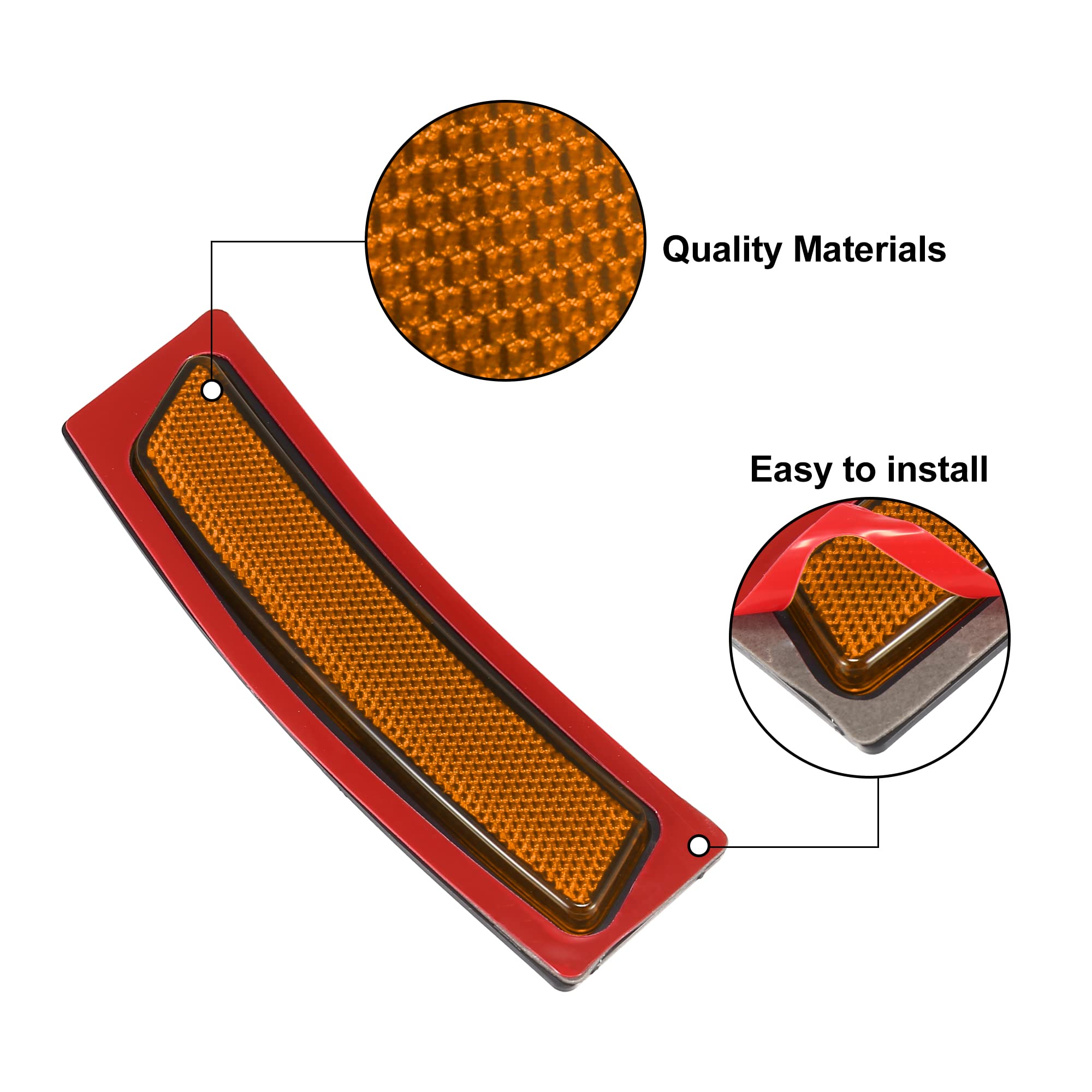 X Autohaux Pair 63147295541 63147295542 Front Bumper Reflector Side Marker For Bmw 420I 2016-2017 428I 2014-2016 430I 2017 Replace Original Reflector Yellow